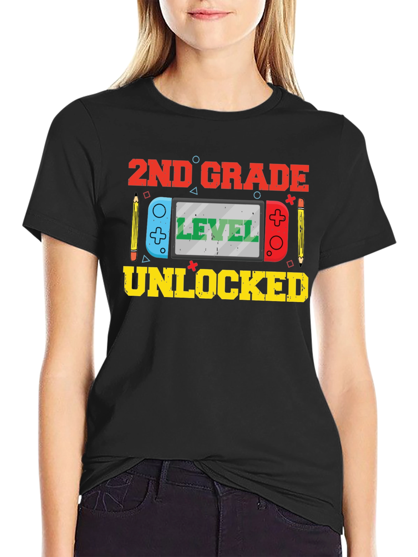 2nd Grade Level Unlocked Graphic T-Shirt