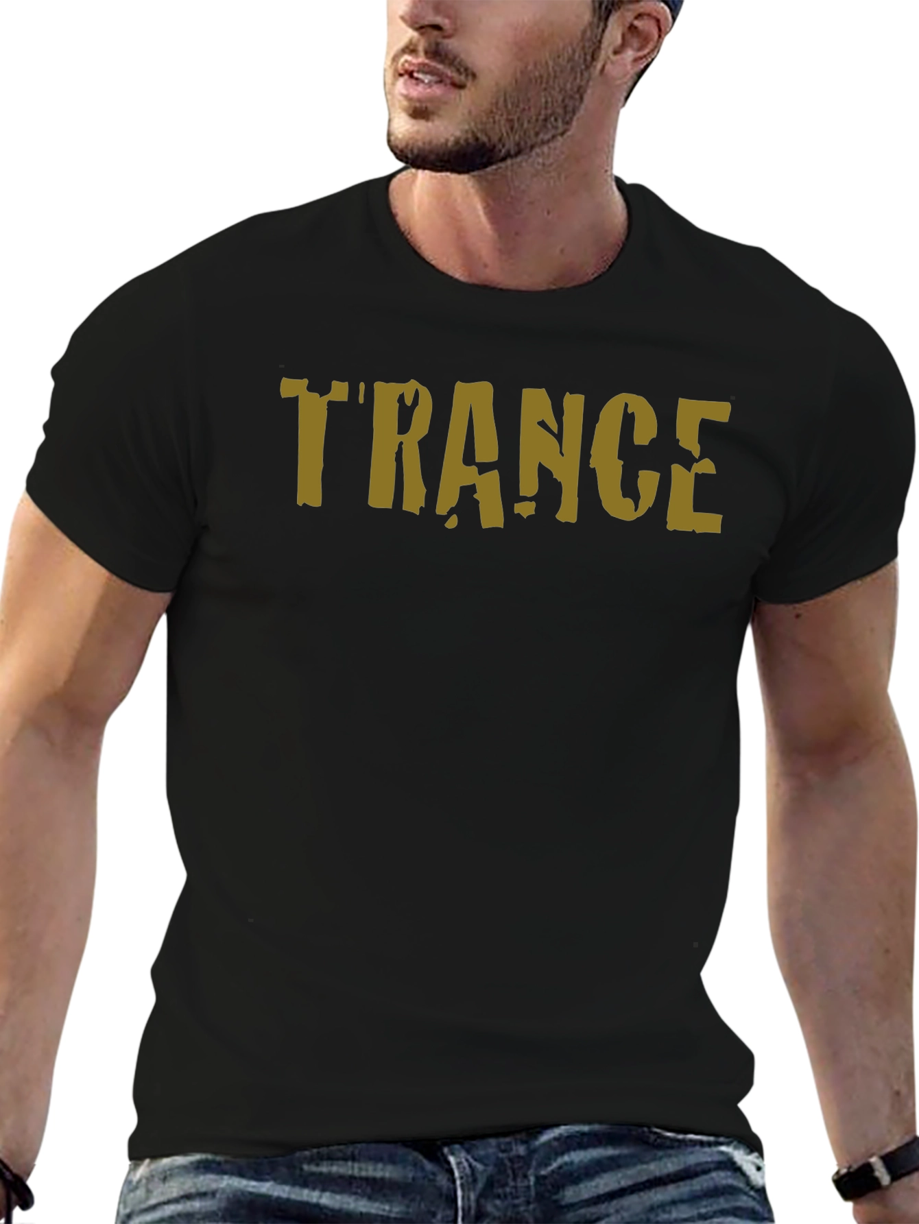 Trance Music Tee - Black Cotton T-Shirt