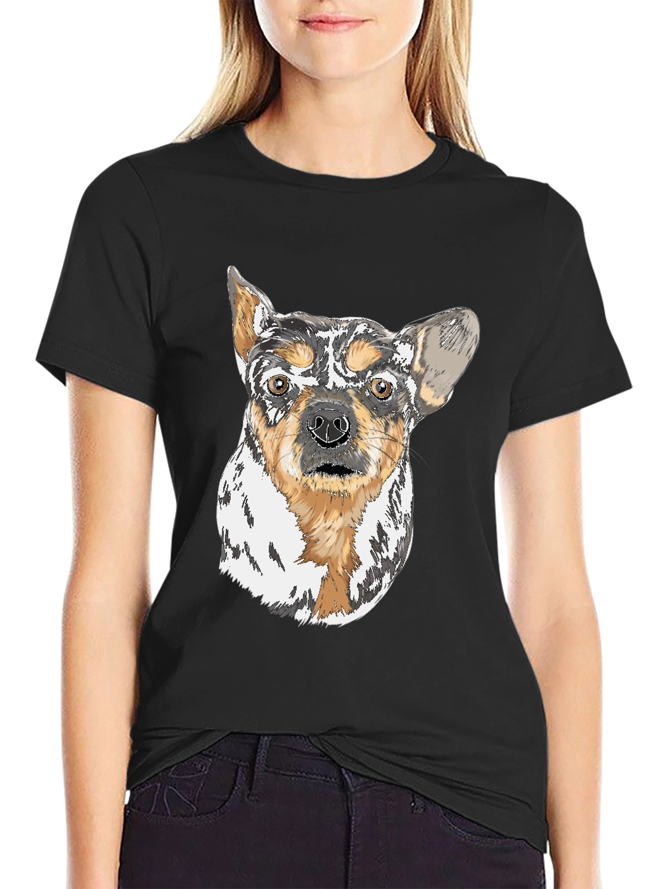 Dog Art Black T-Shirt - Unique Pet Lover Gift