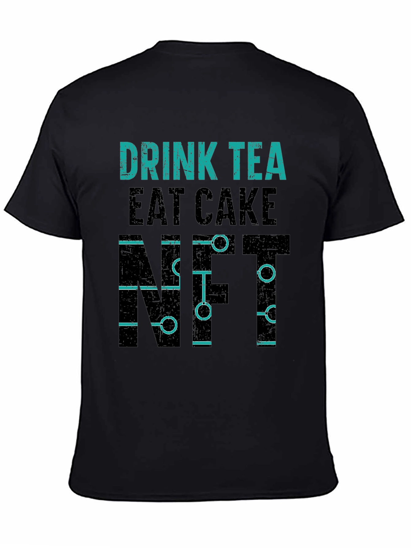 Drink Tea Eat Cake NFT Black T-Shirt