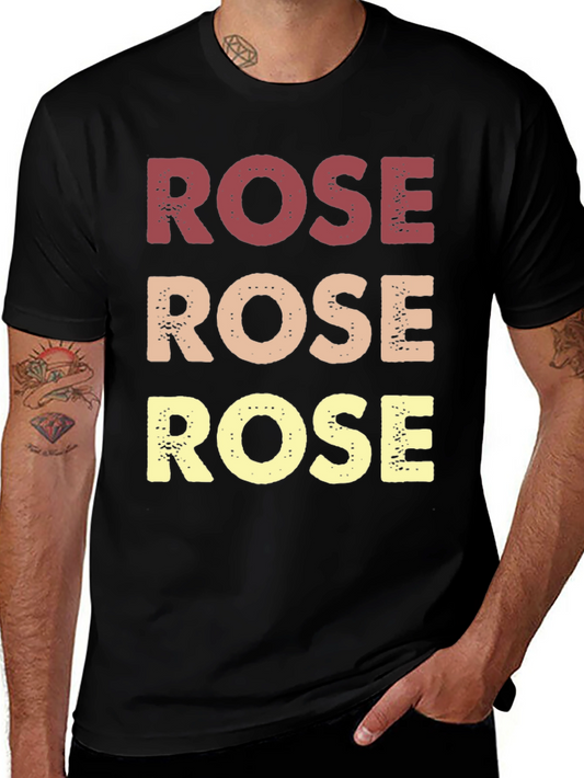 Retro Rose Graphic T-Shirt - Black