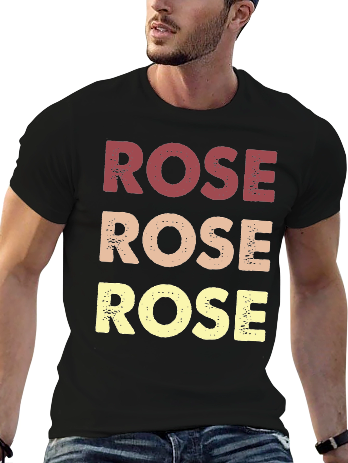 Retro Rose Graphic T-Shirt - Black