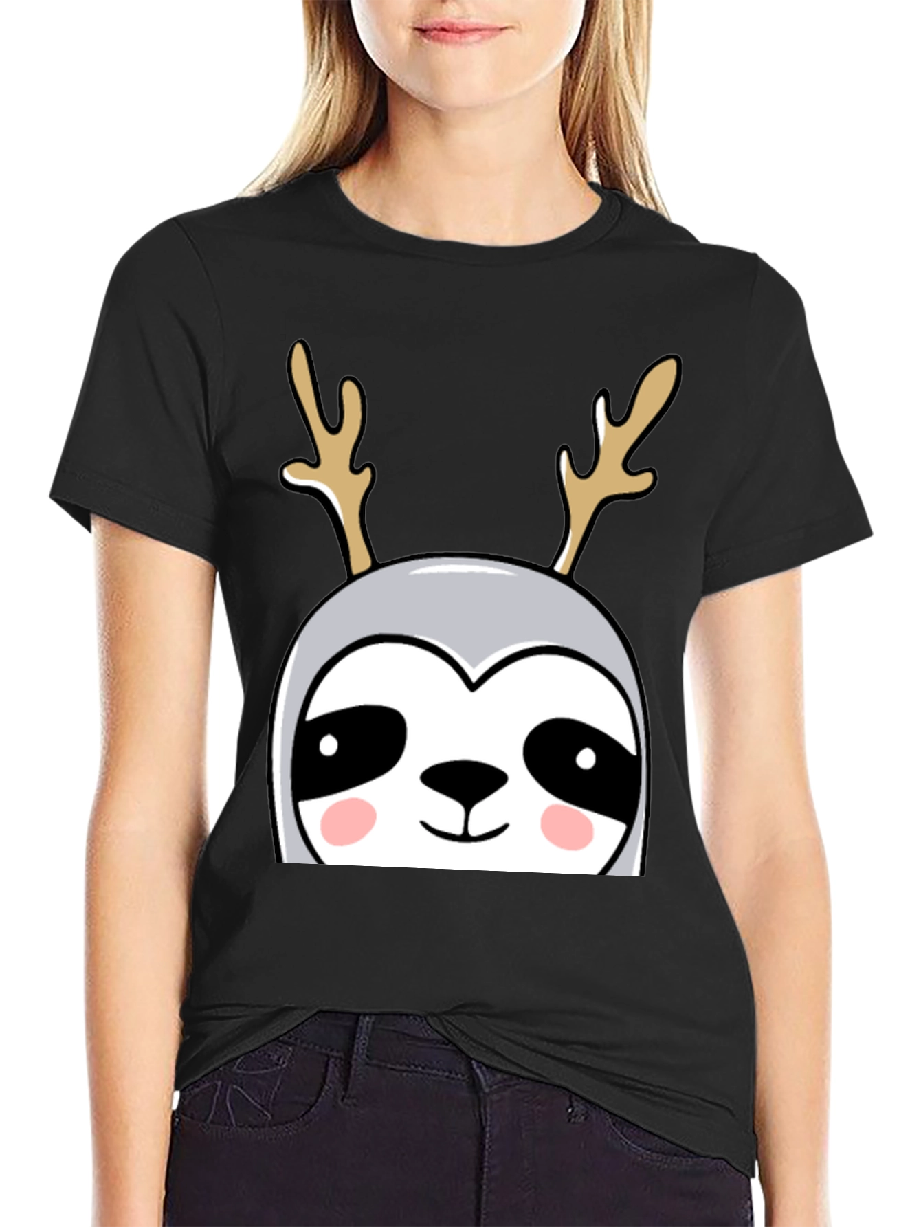 Sloth Reindeer Graphic Tee