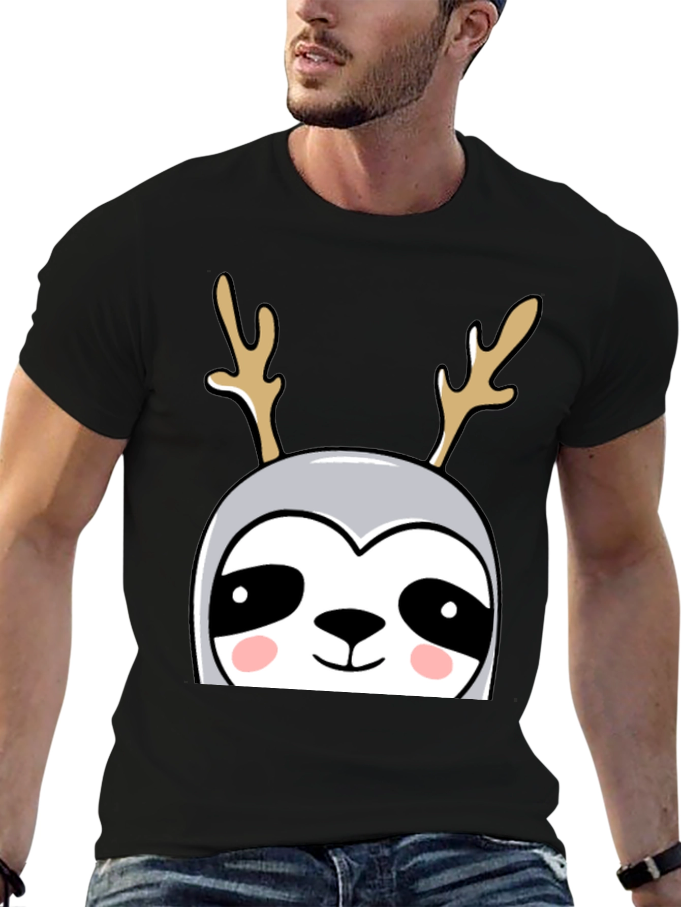 Sloth Reindeer Graphic Tee