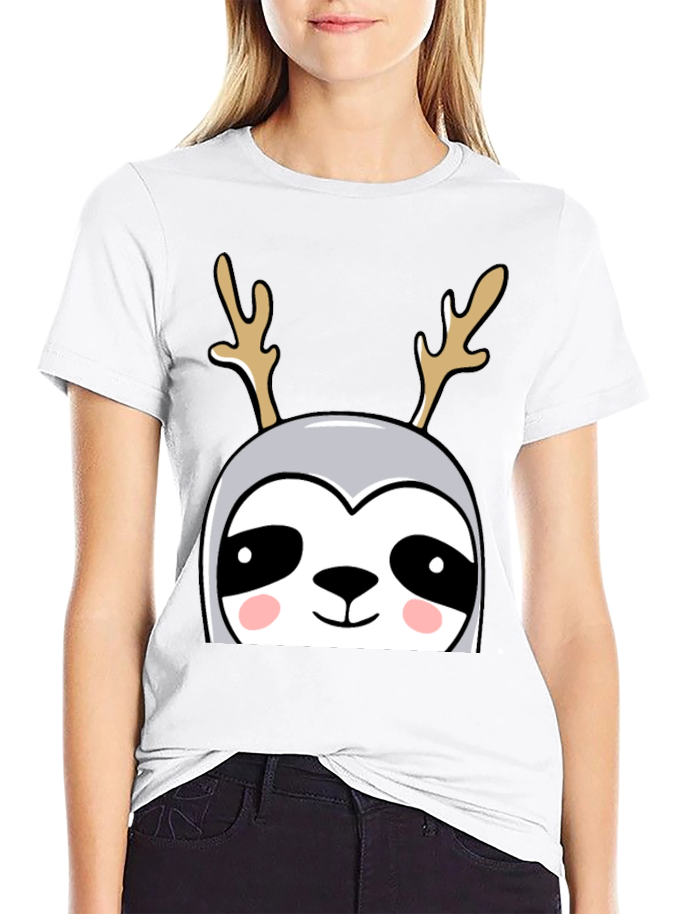 Sloth Reindeer Graphic Tee