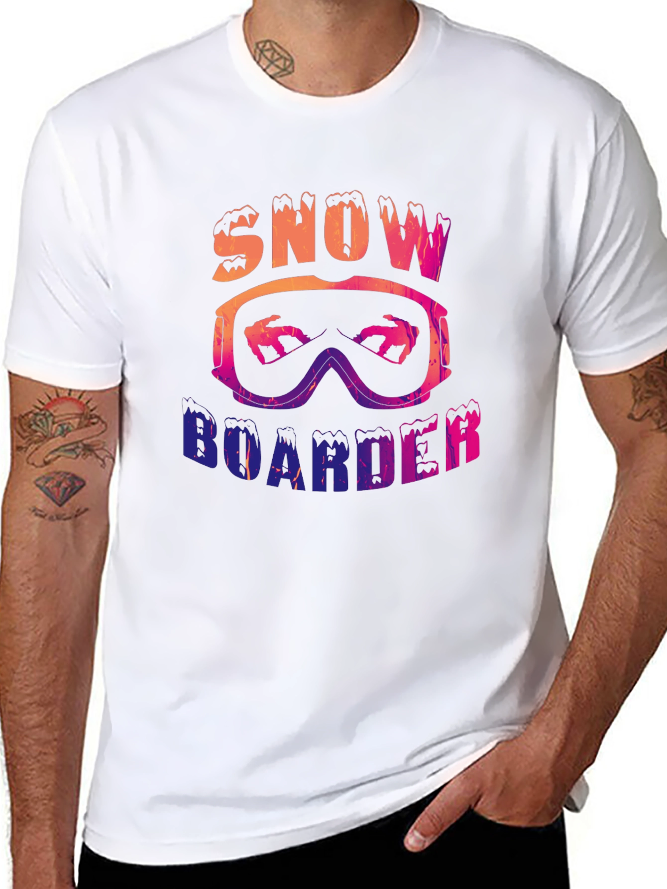 Snowboarder Graphic Tee - Black