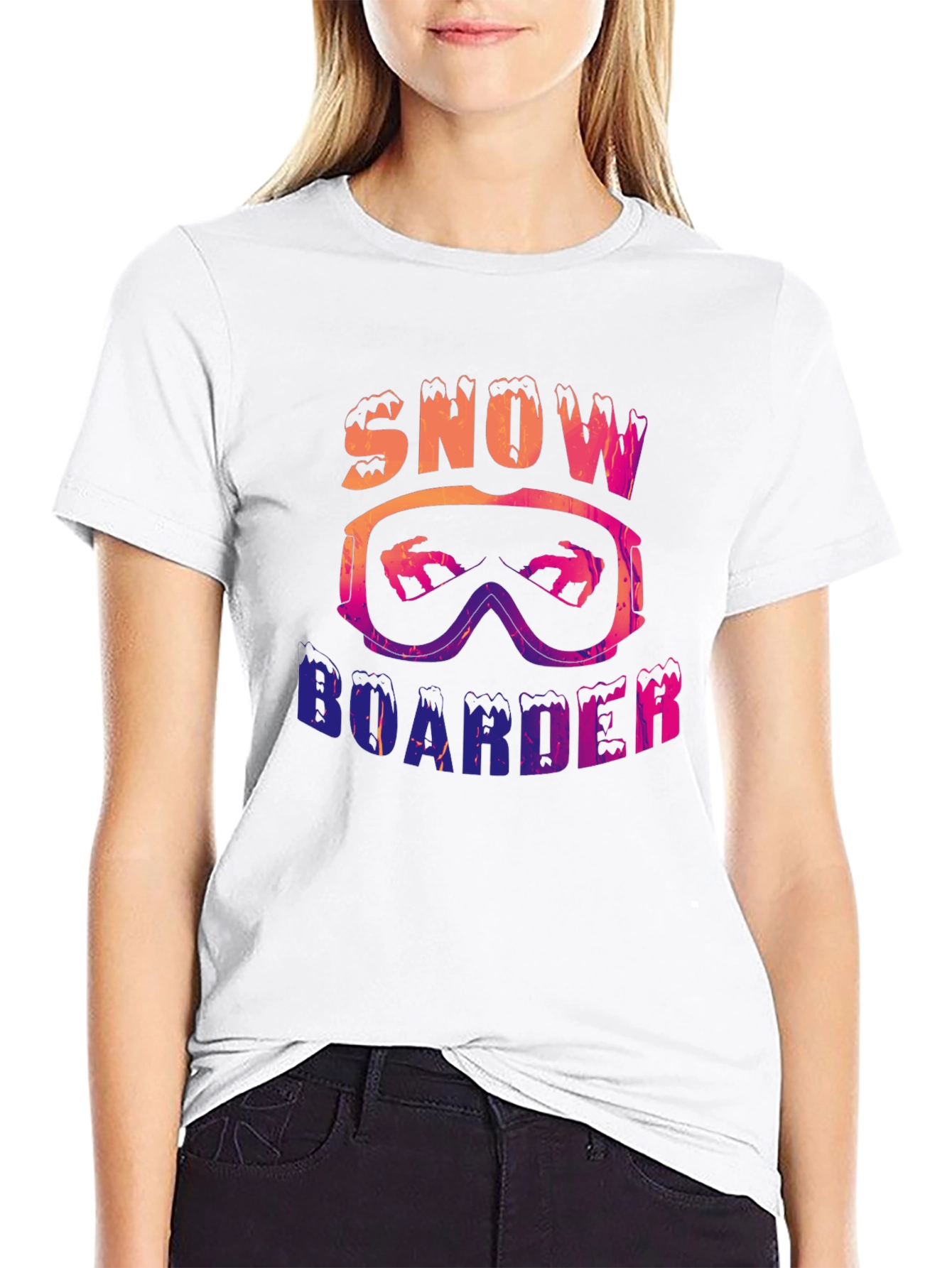 Snowboarder Graphic Tee - Black