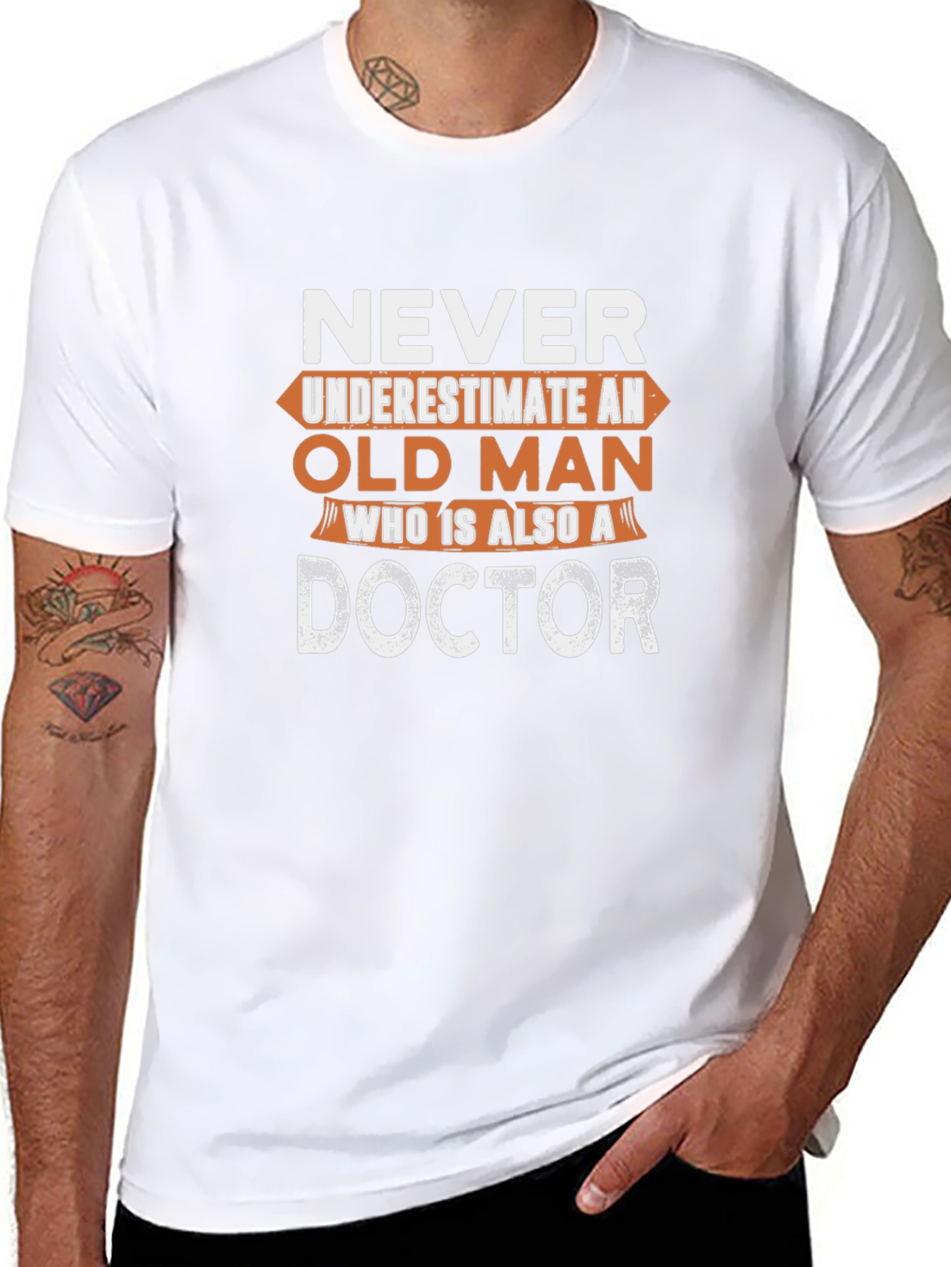 Never Underestimate an Old Man Doctor T-Shirt