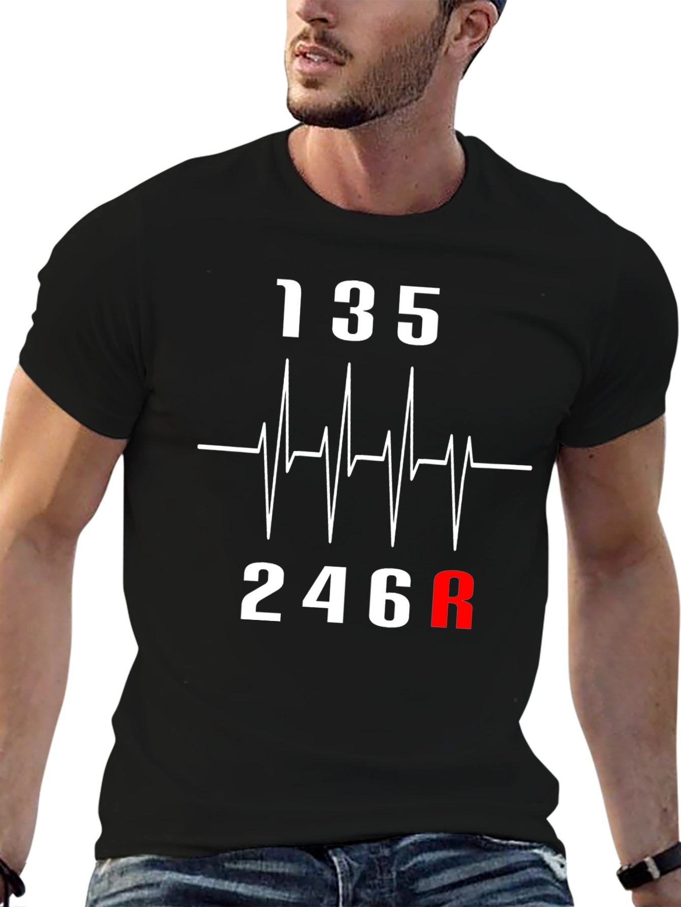 Heartbeat Gear Shift T-Shirt - Car Enthusiast Tee