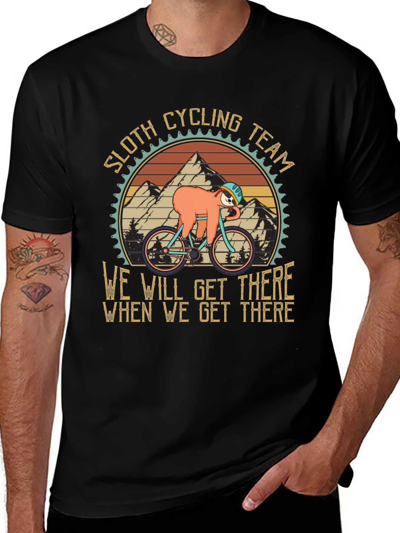Sloth Cycling Team Graphic Tee