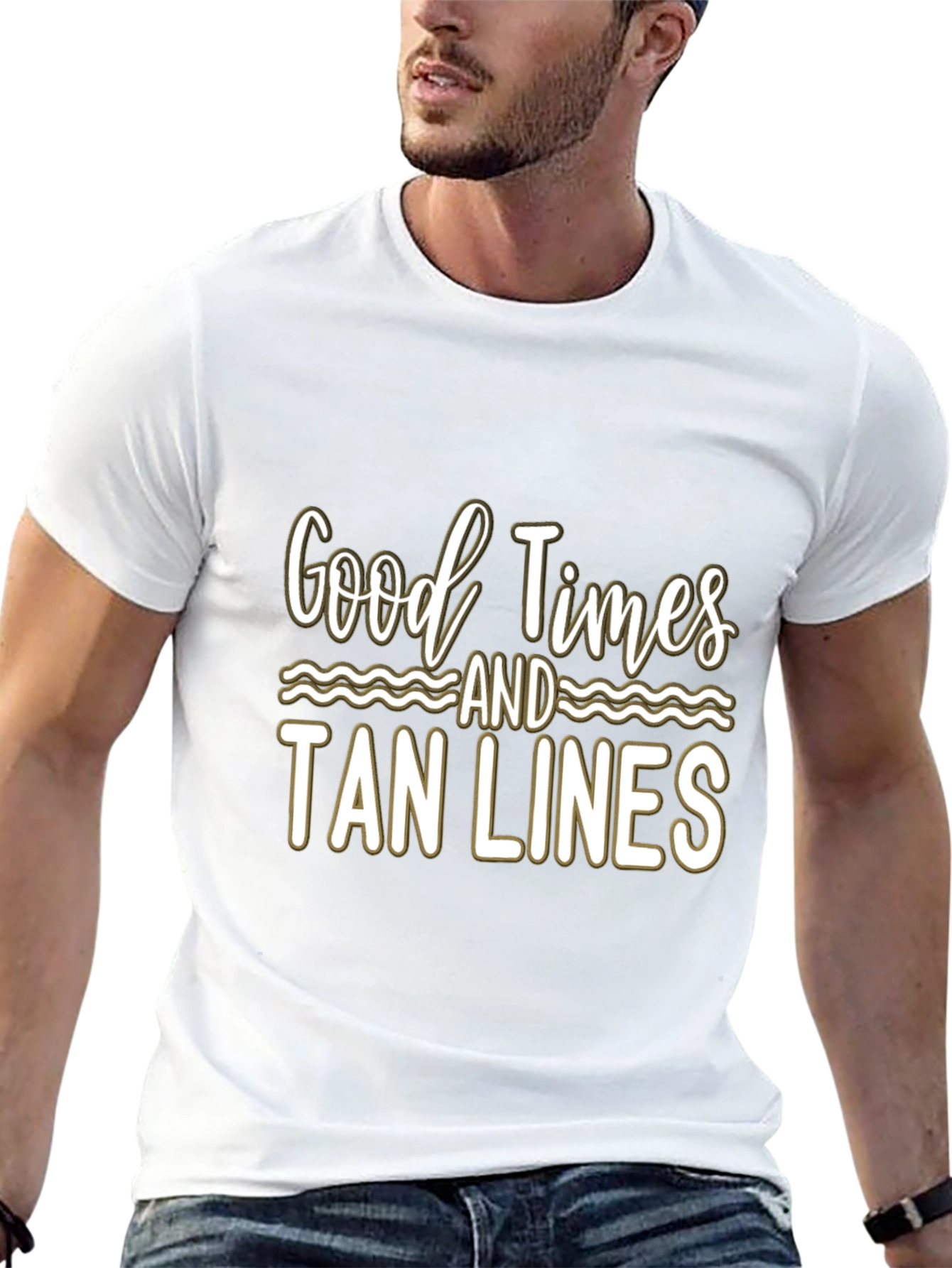 Good Times and Tan Lines Black T-Shirt
