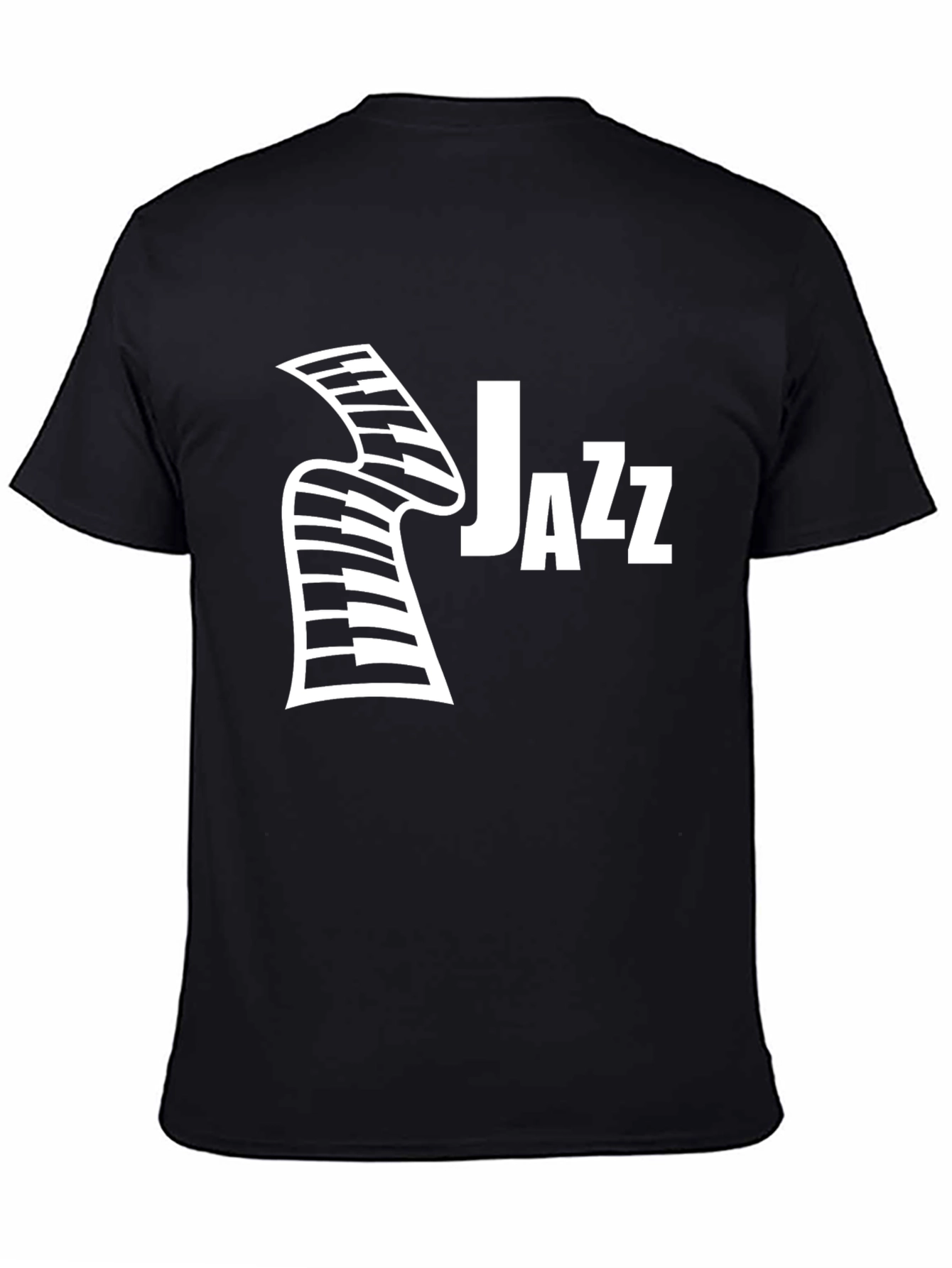 Jazz Music Graphic T-Shirt - Black