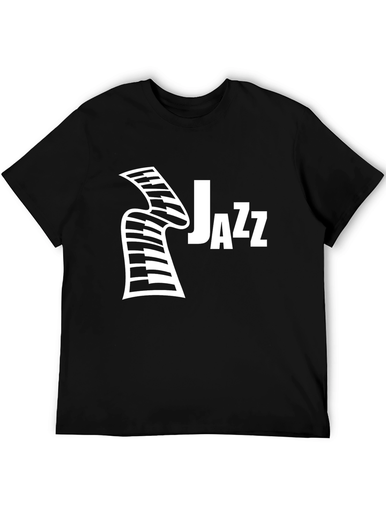 Jazz Music Graphic T-Shirt - Black