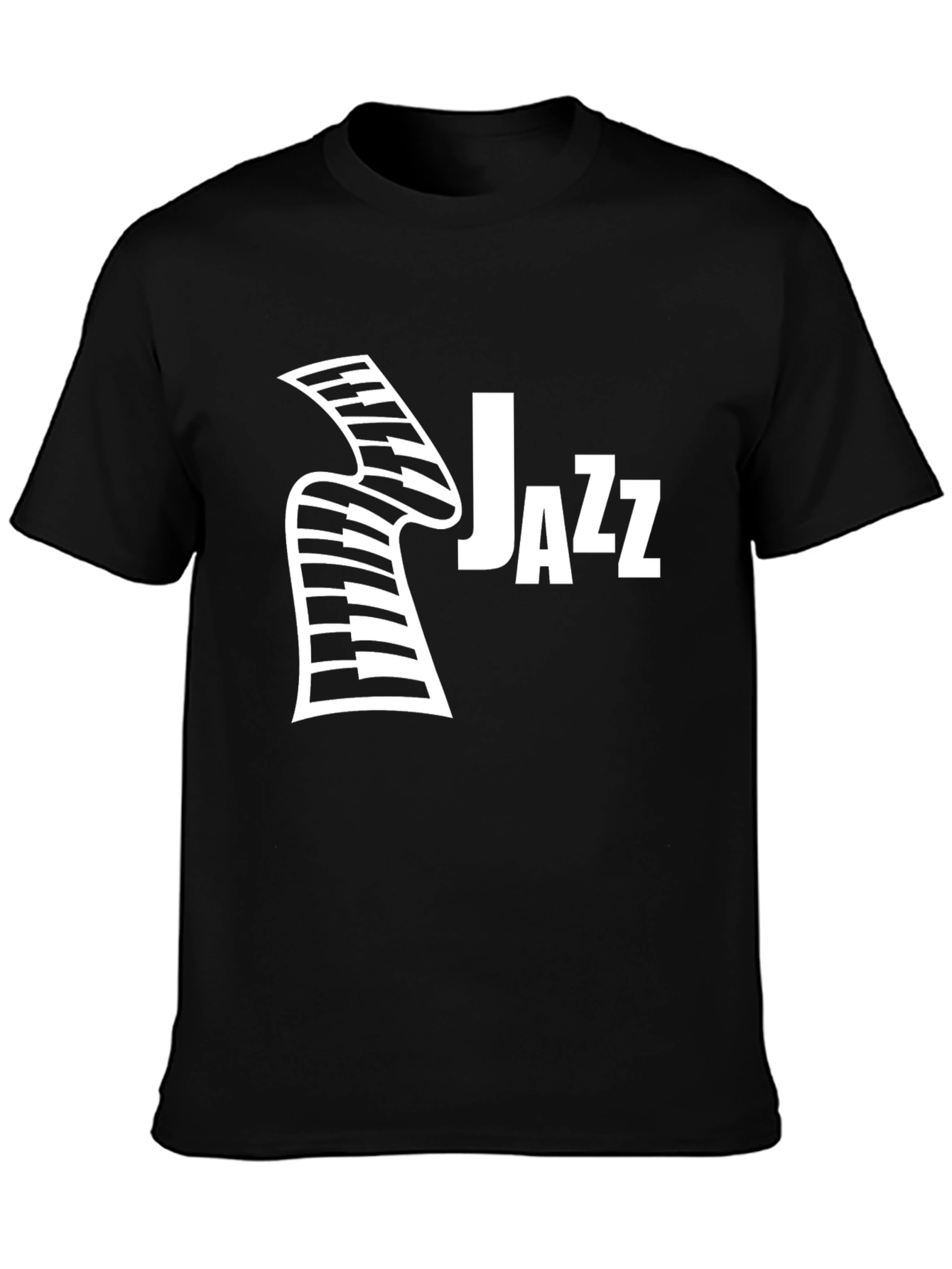 Jazz Music Graphic T-Shirt - Black