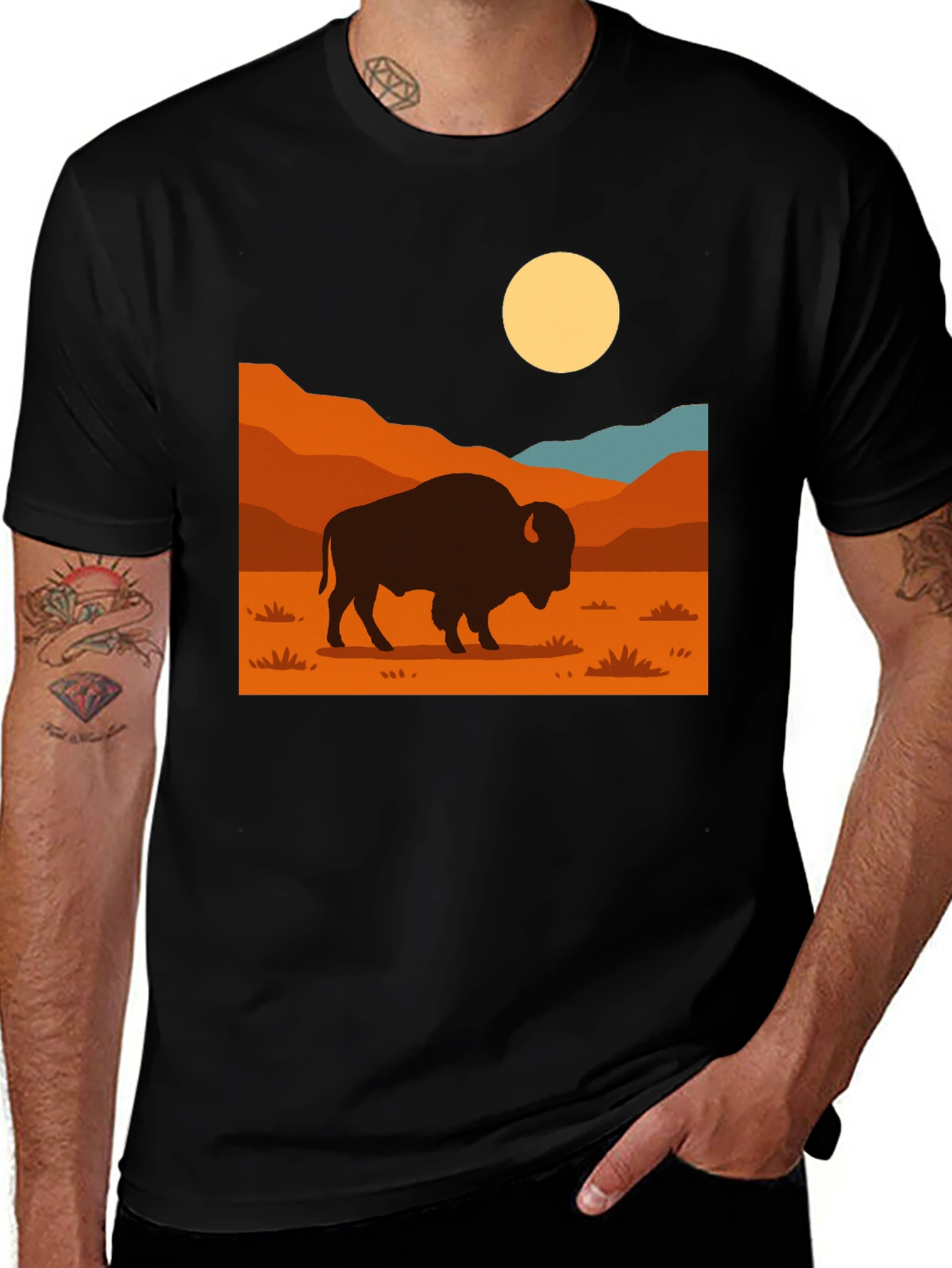 Bison Graphic Tee - Western Style
