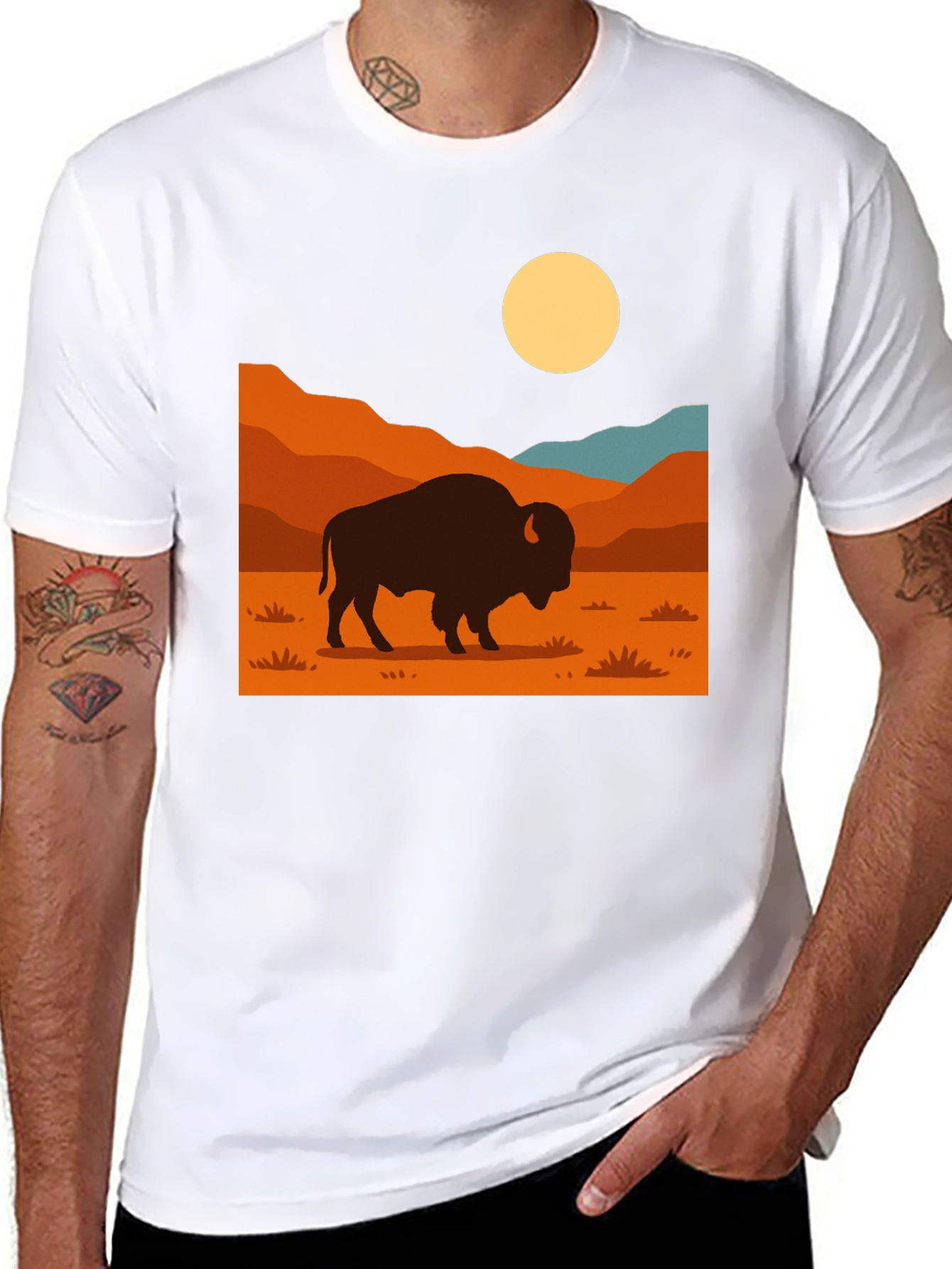 Bison Graphic Tee - Western Style