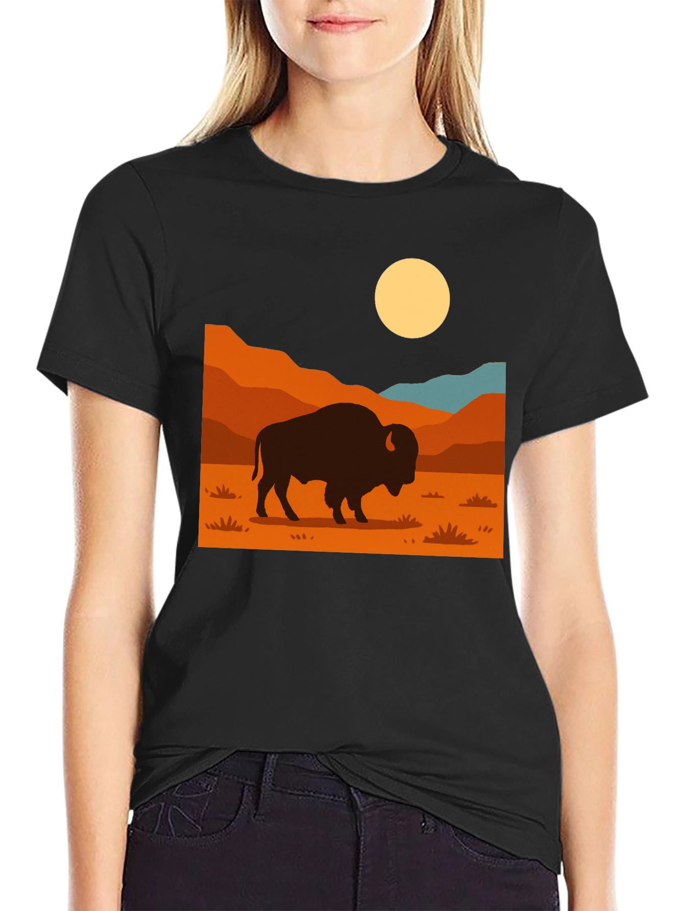 Bison Graphic Tee - Western Style