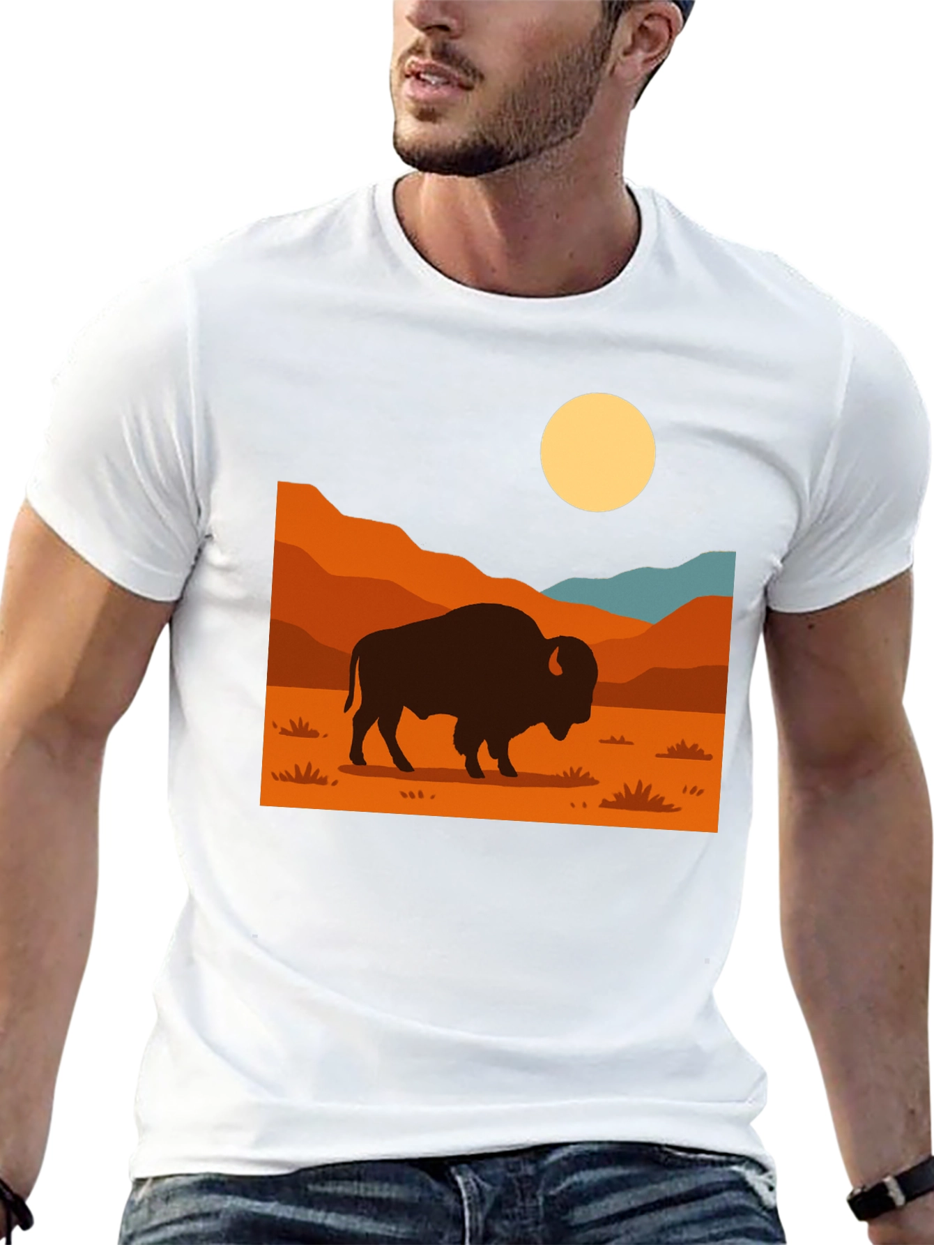 Bison Graphic Tee - Western Style