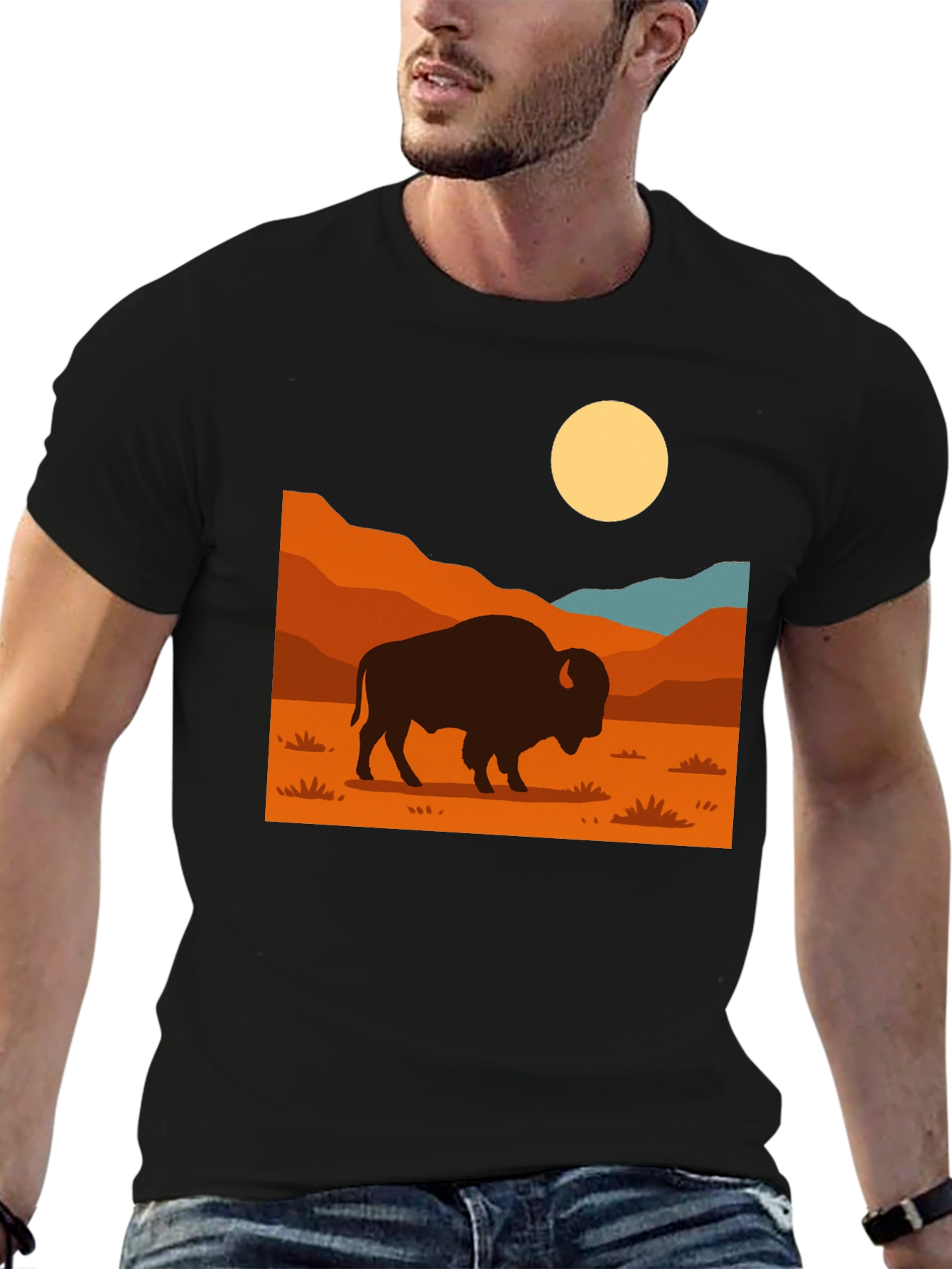 Bison Graphic Tee - Western Style
