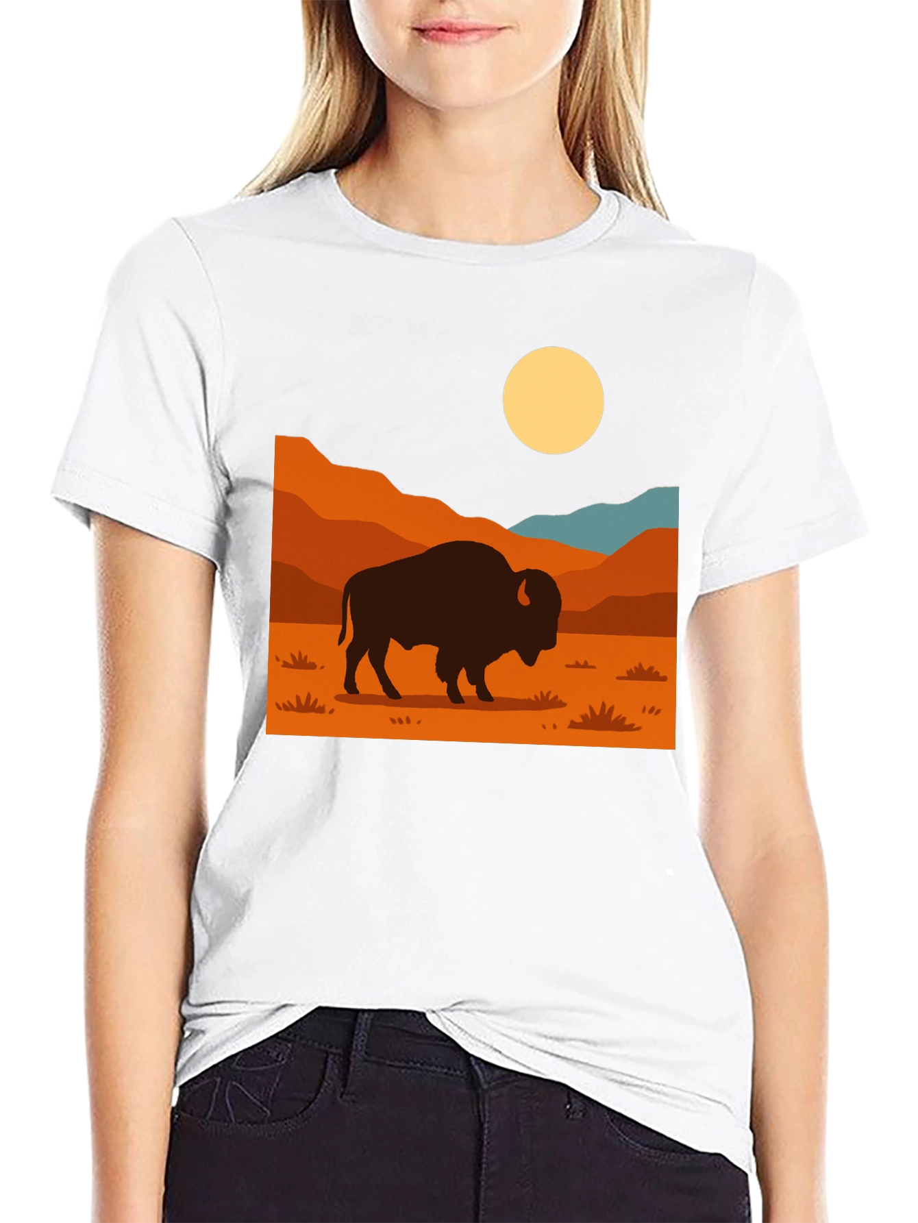 Bison Graphic Tee - Western Style