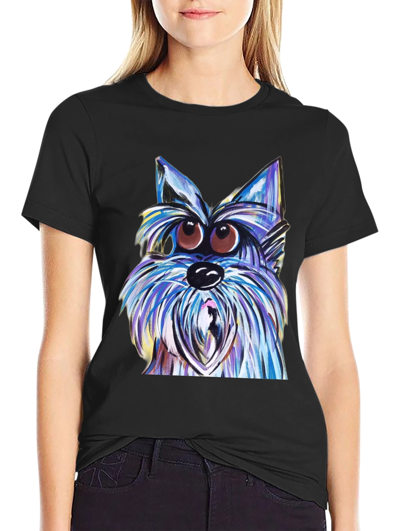 Dog Graphic T-Shirt - Unique Artistic Design