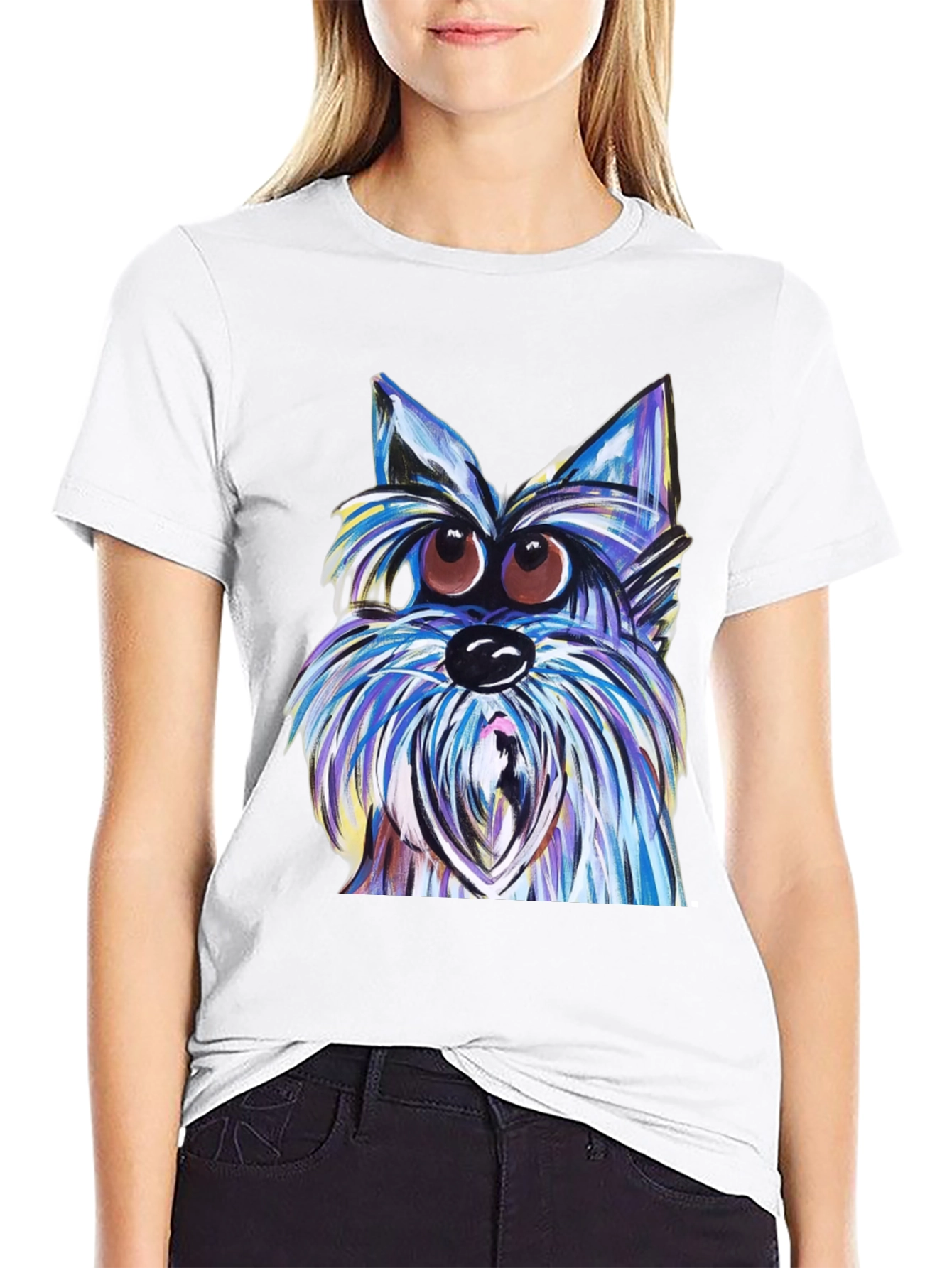 Dog Graphic T-Shirt - Unique Artistic Design
