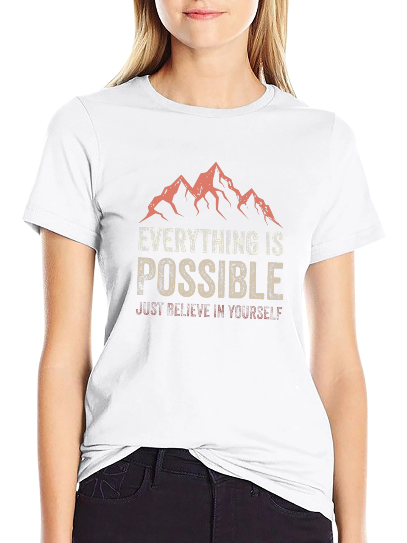Inspirational Black T-Shirt: Everything Is Possible