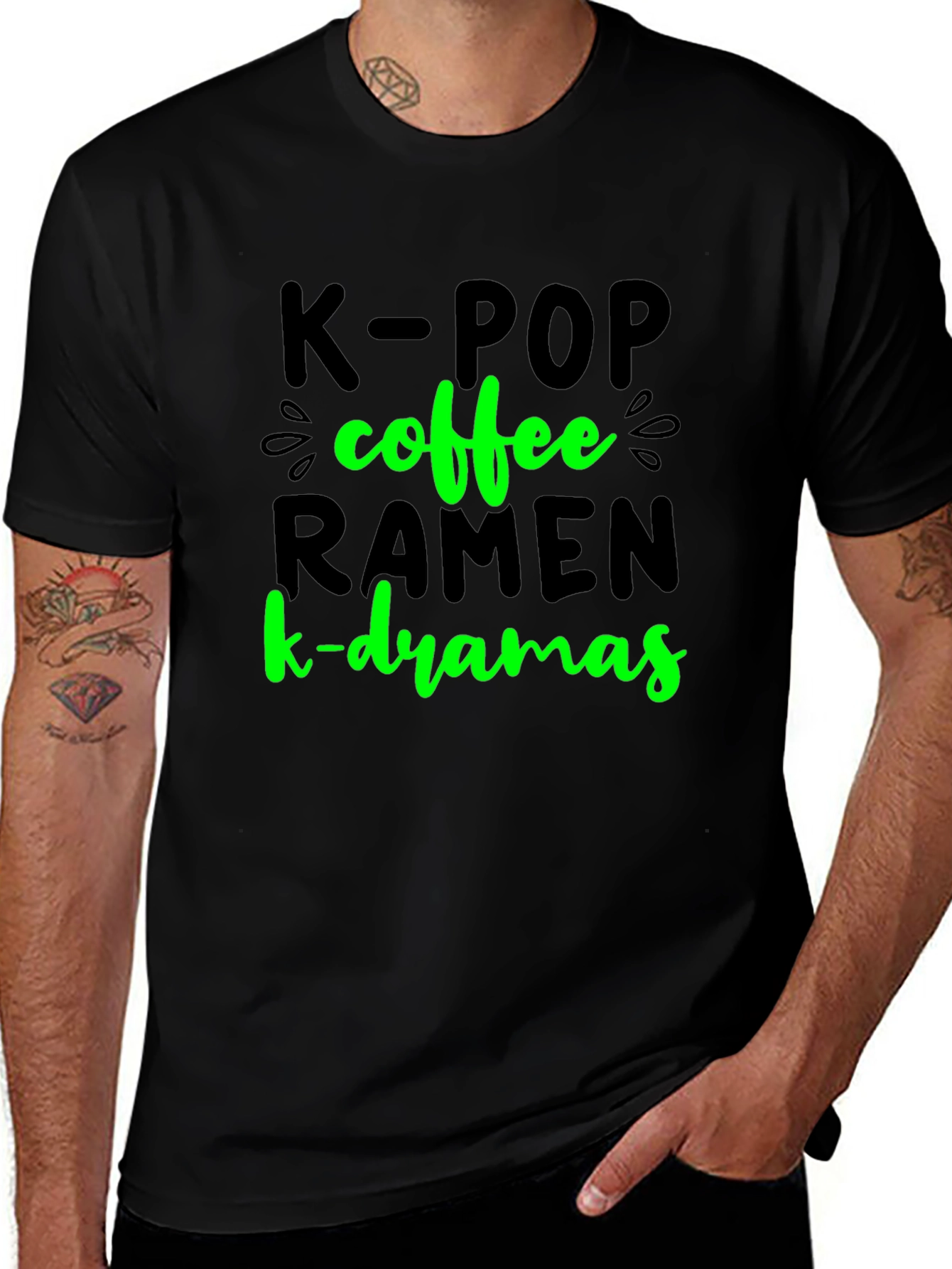 K-POP Coffee Ramen K-Dramas T-Shirt