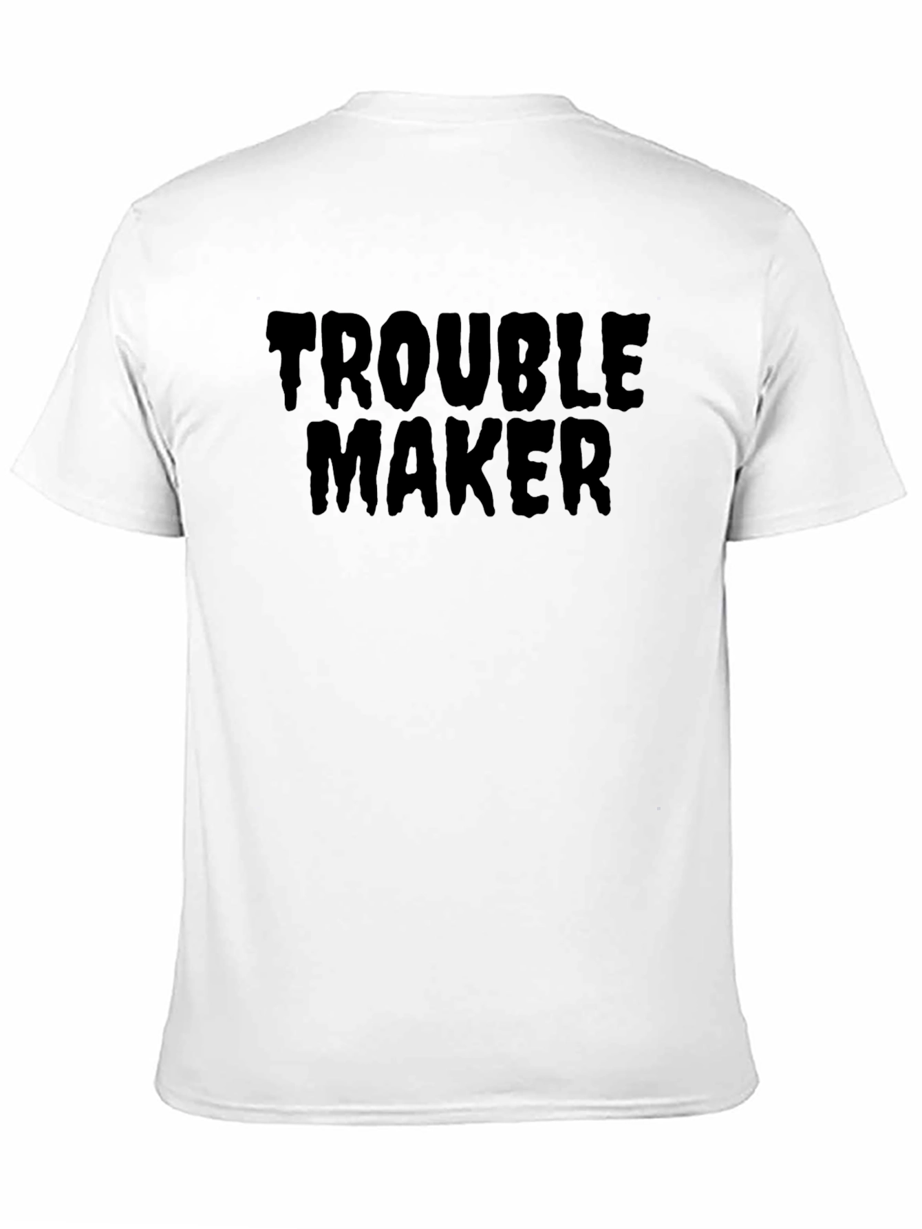 Trouble Maker Graphic Tee - Black Cotton Casual T-Shirt