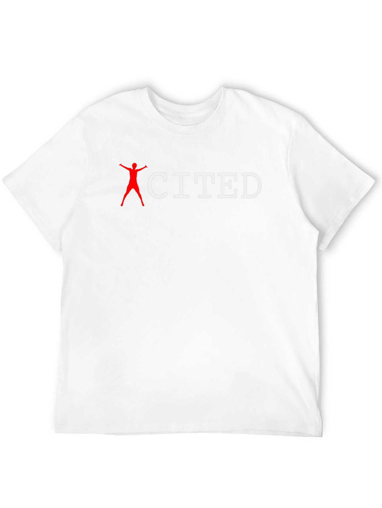 Excited Black Cotton Blend T-Shirt