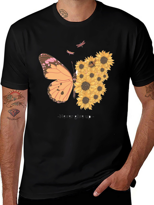 Butterfly Sunflower Graphic Tee