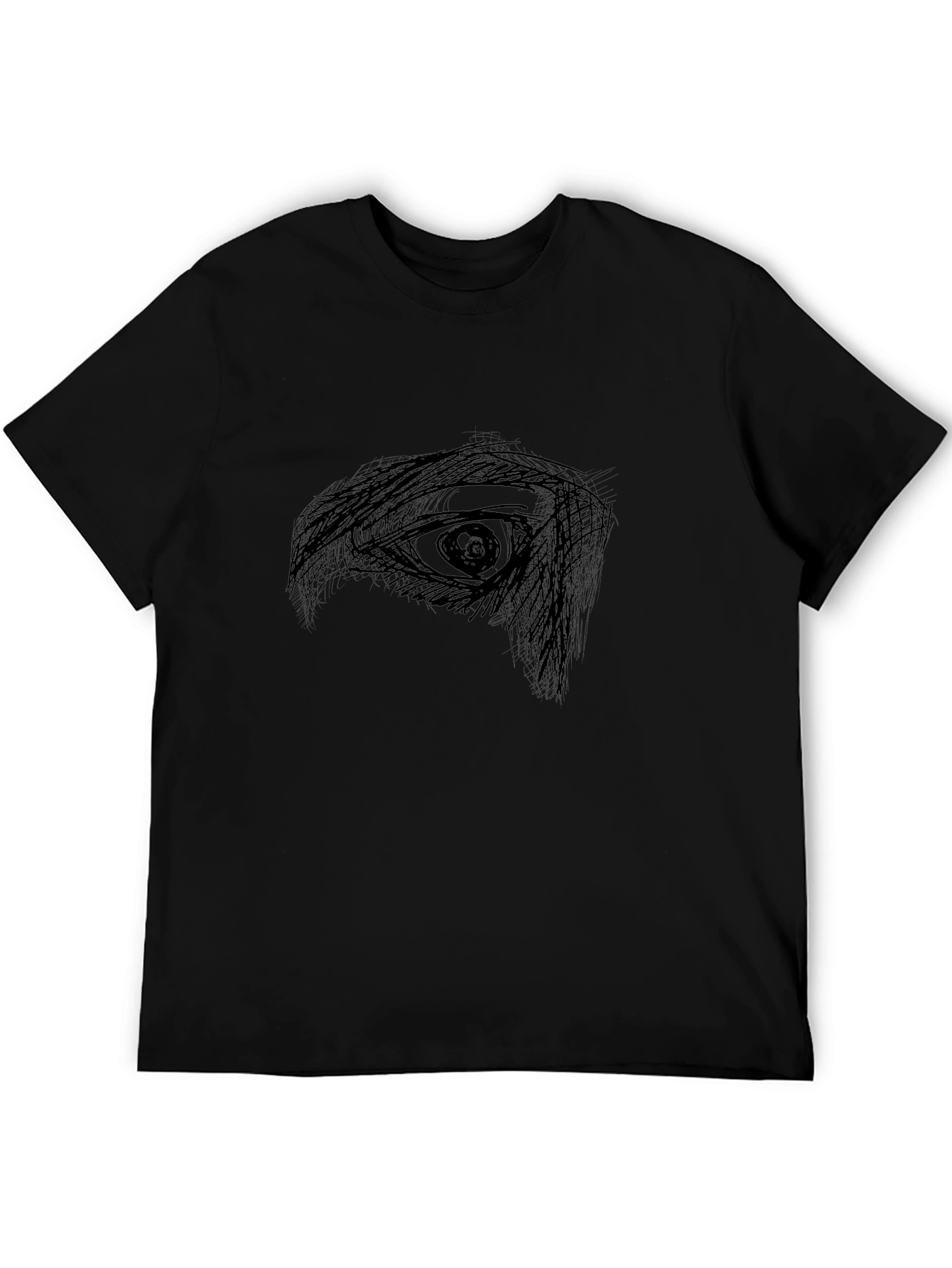 Eye Sketch Graphic Tee - Mens Black T-Shirt