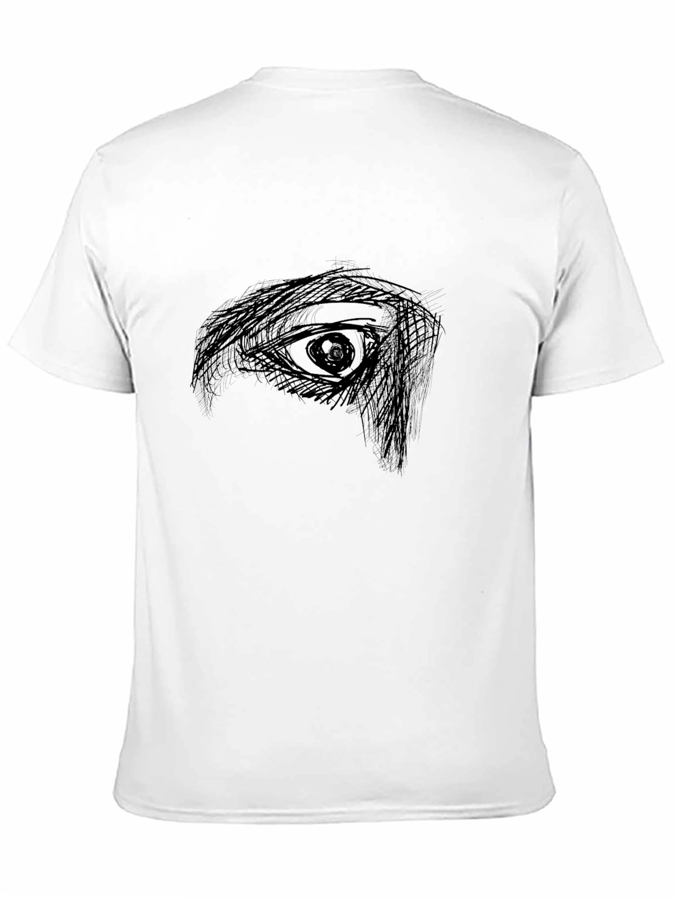 Eye Sketch Graphic Tee - Mens Black T-Shirt