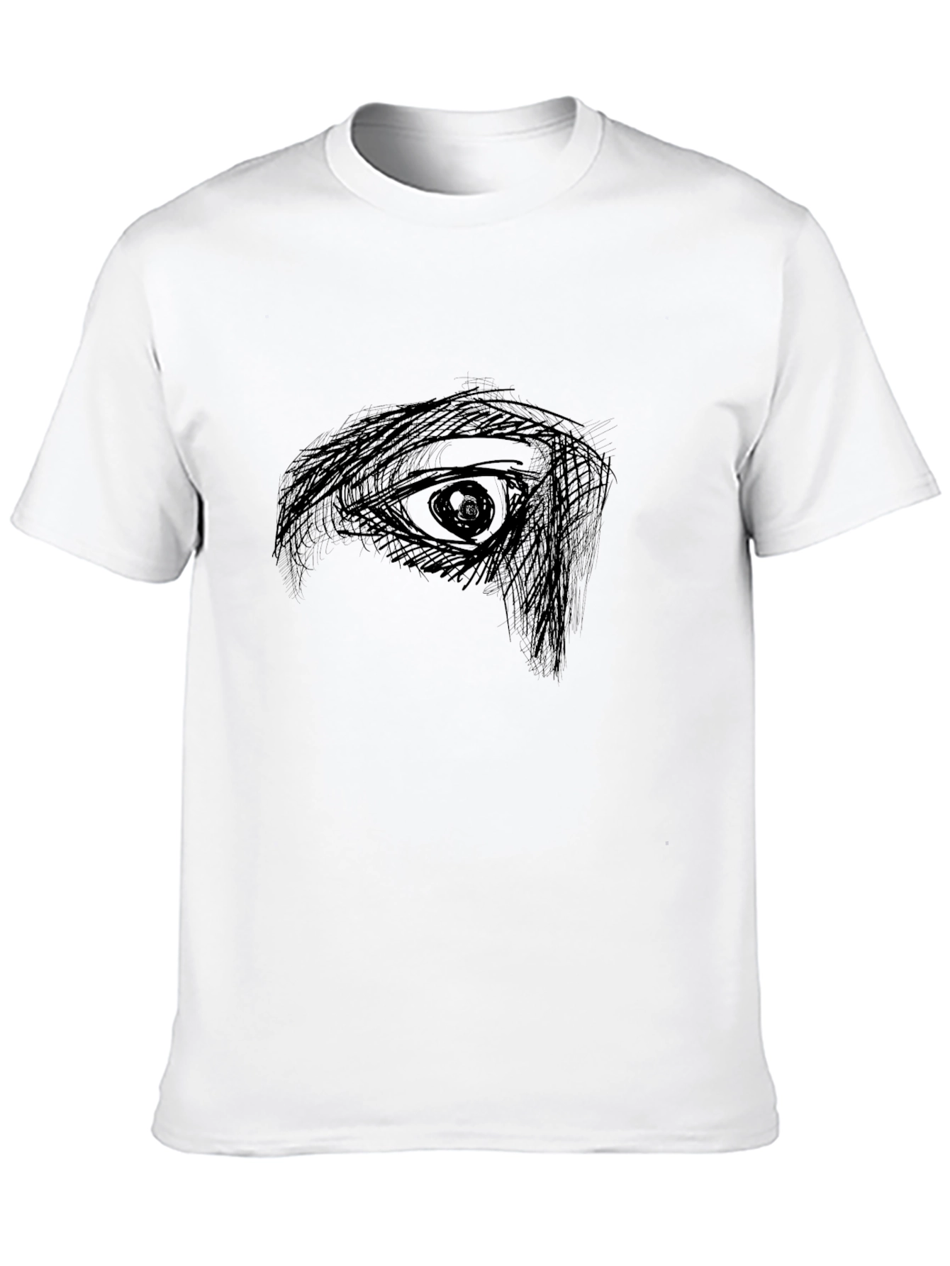 Eye Sketch Graphic Tee - Mens Black T-Shirt