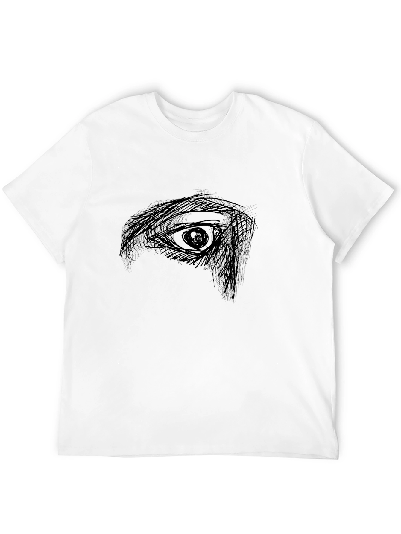Eye Sketch Graphic Tee - Mens Black T-Shirt