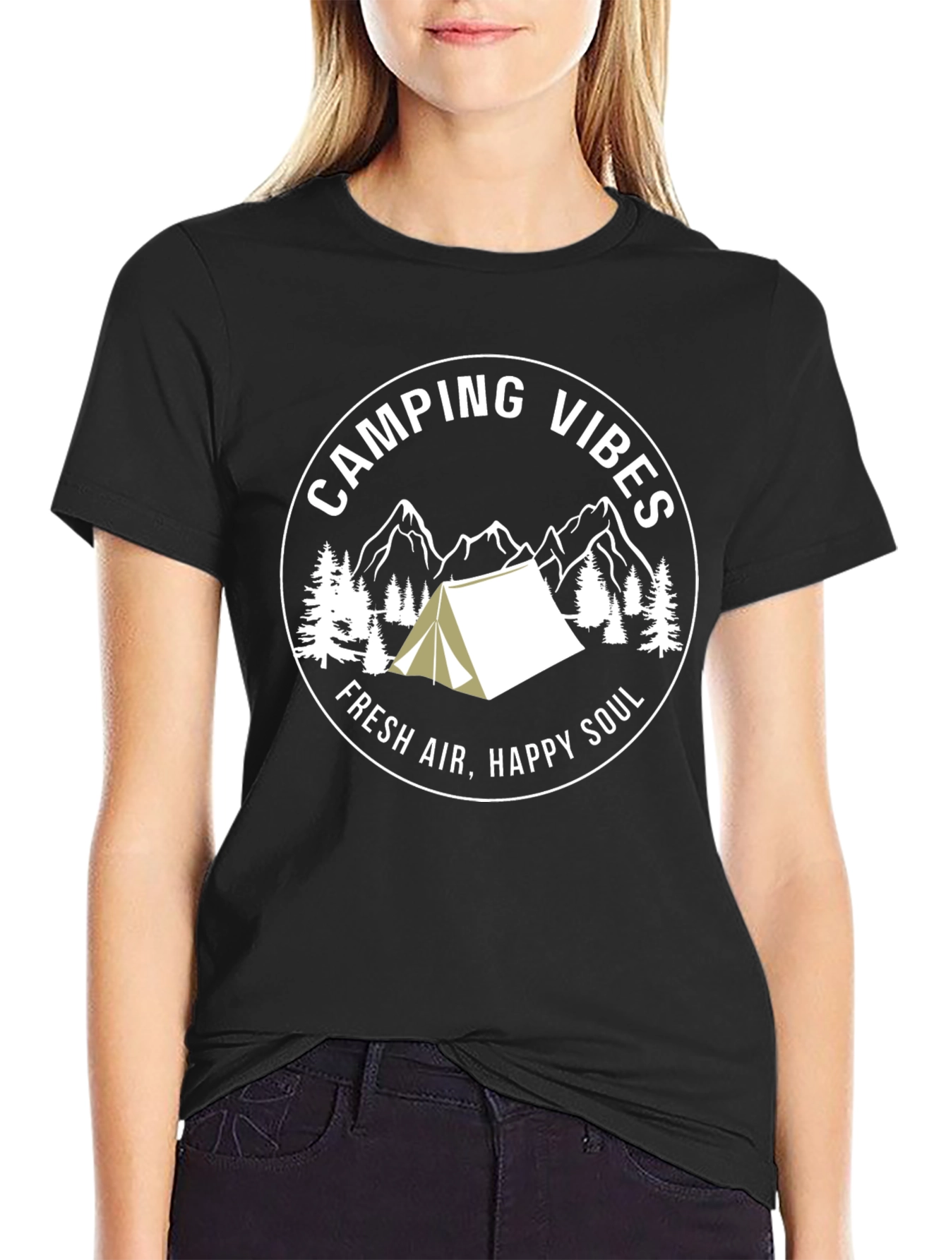 Camping Vibes Graphic Tee - Fresh Air Happy Soul