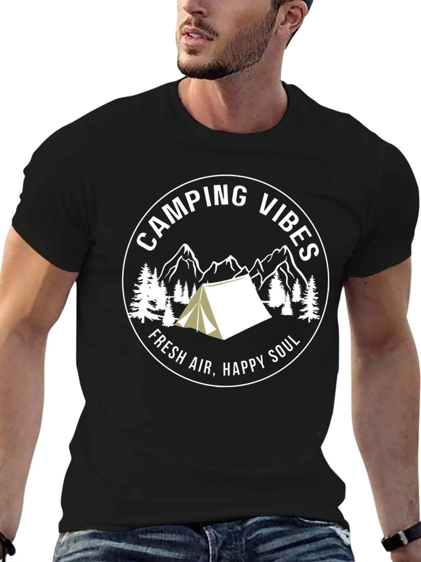 Camping Vibes Graphic Tee - Fresh Air Happy Soul