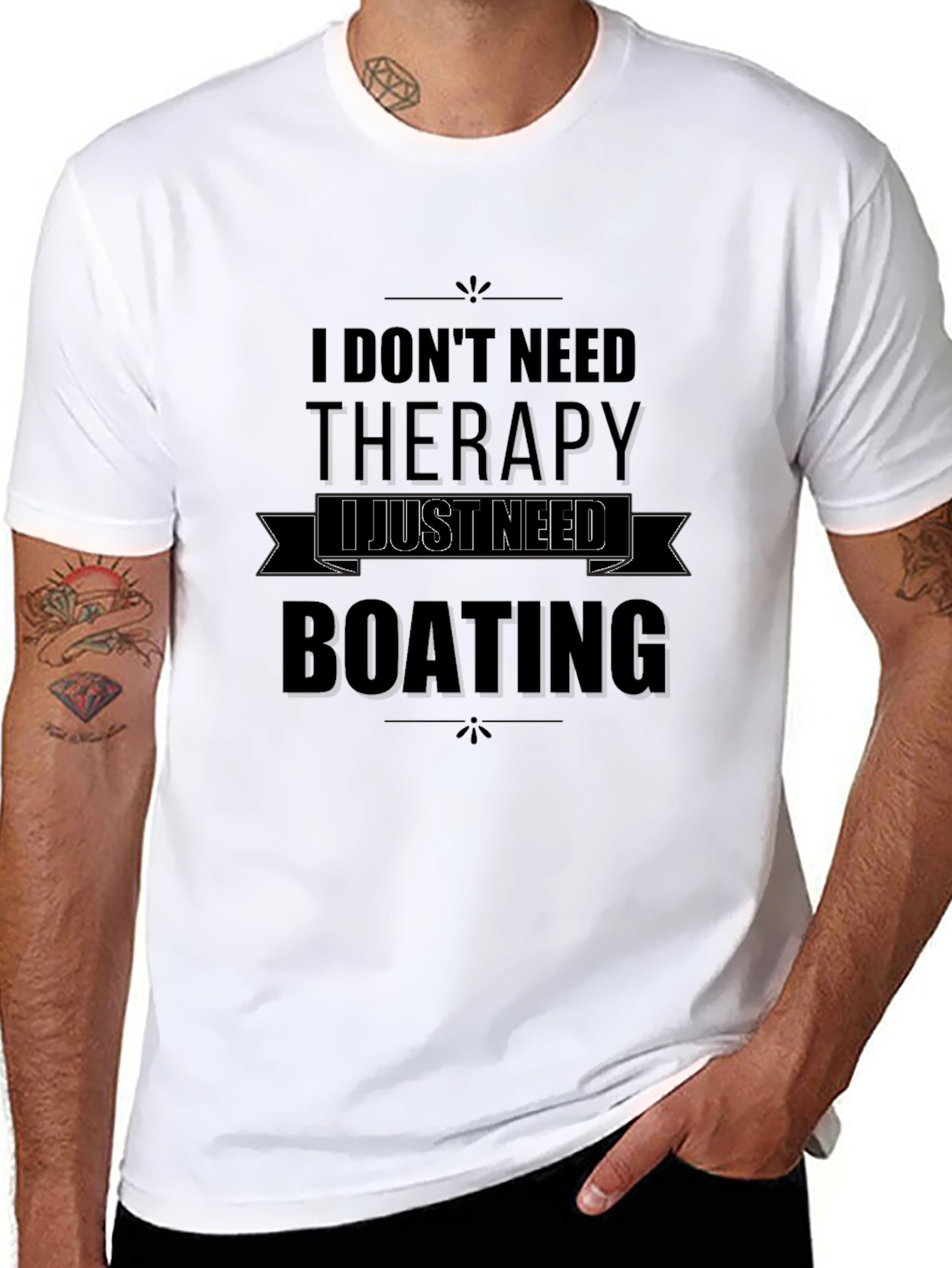 Boating Therapy Graphic Tee - Black