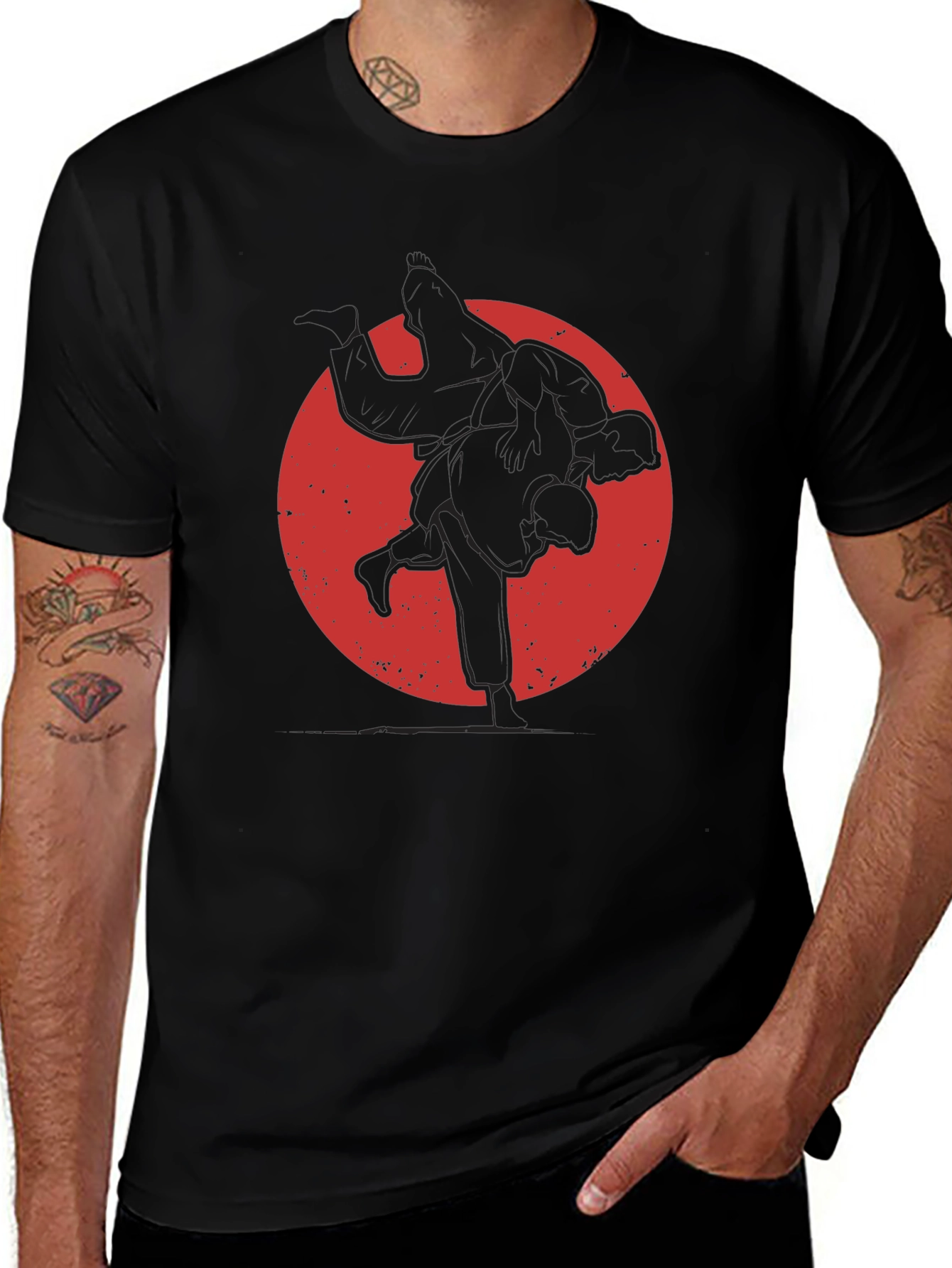 Judo Silhouette Graphic Tee - Martial Arts T-Shirt