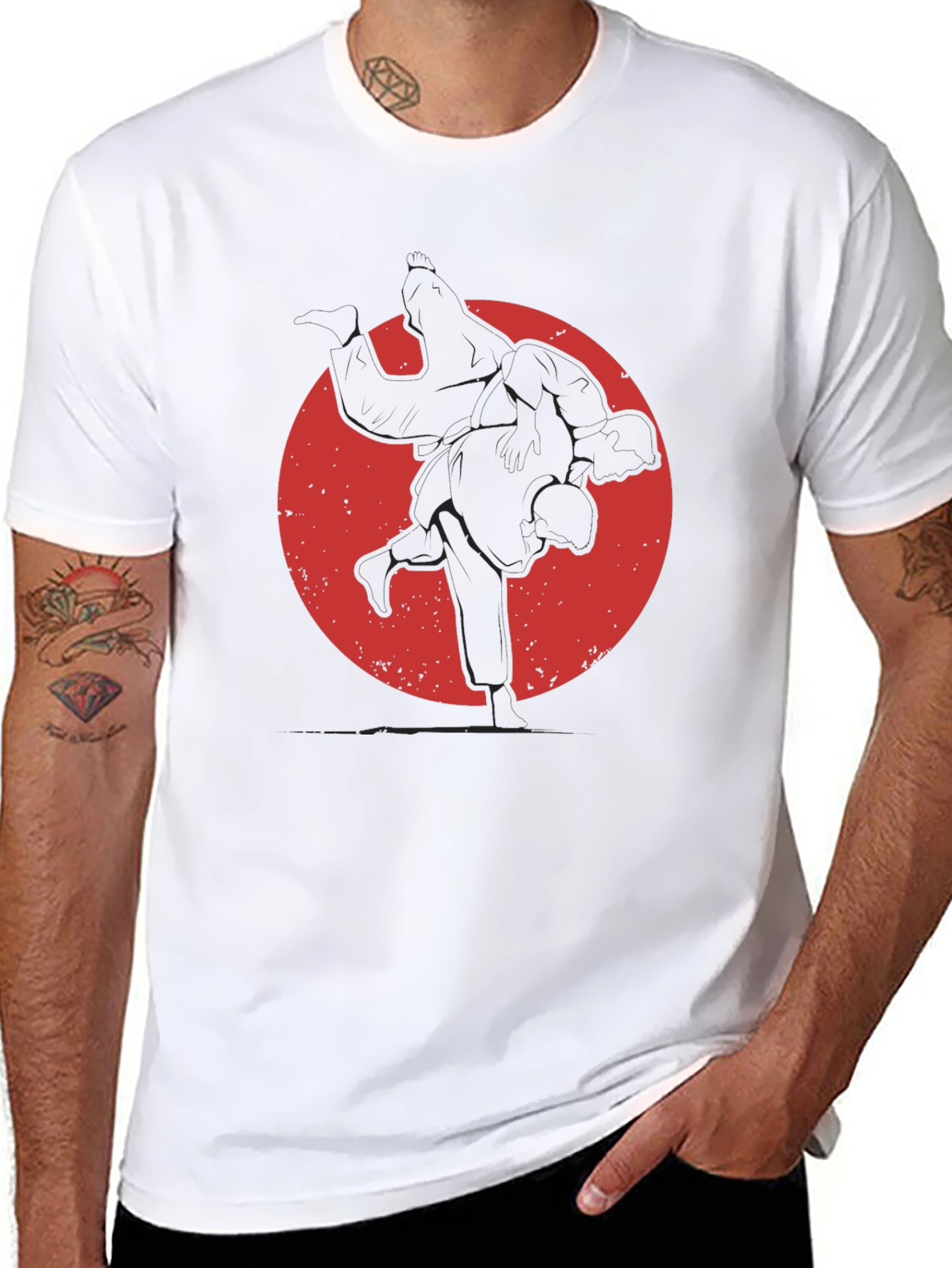 Judo Silhouette Graphic Tee - Martial Arts T-Shirt