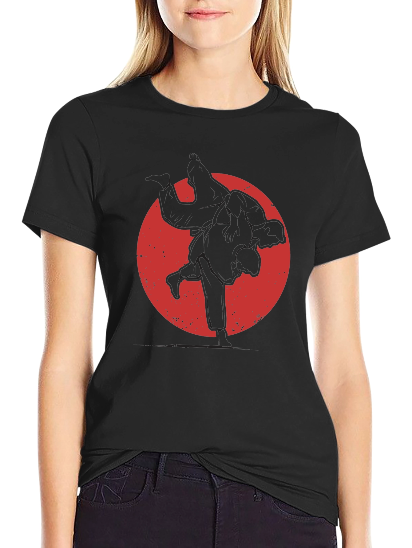 Judo Silhouette Graphic Tee - Martial Arts T-Shirt