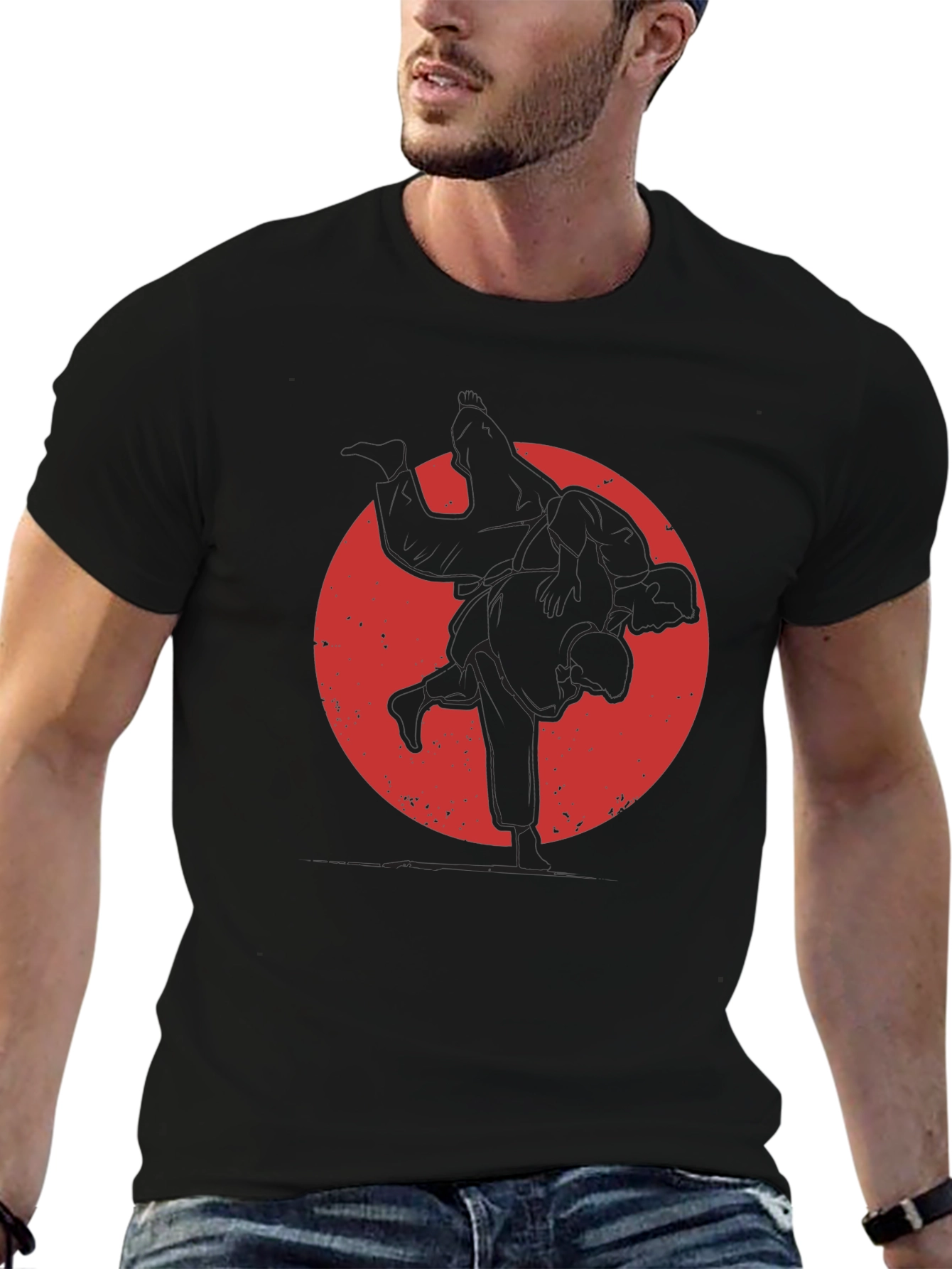 Judo Silhouette Graphic Tee - Martial Arts T-Shirt