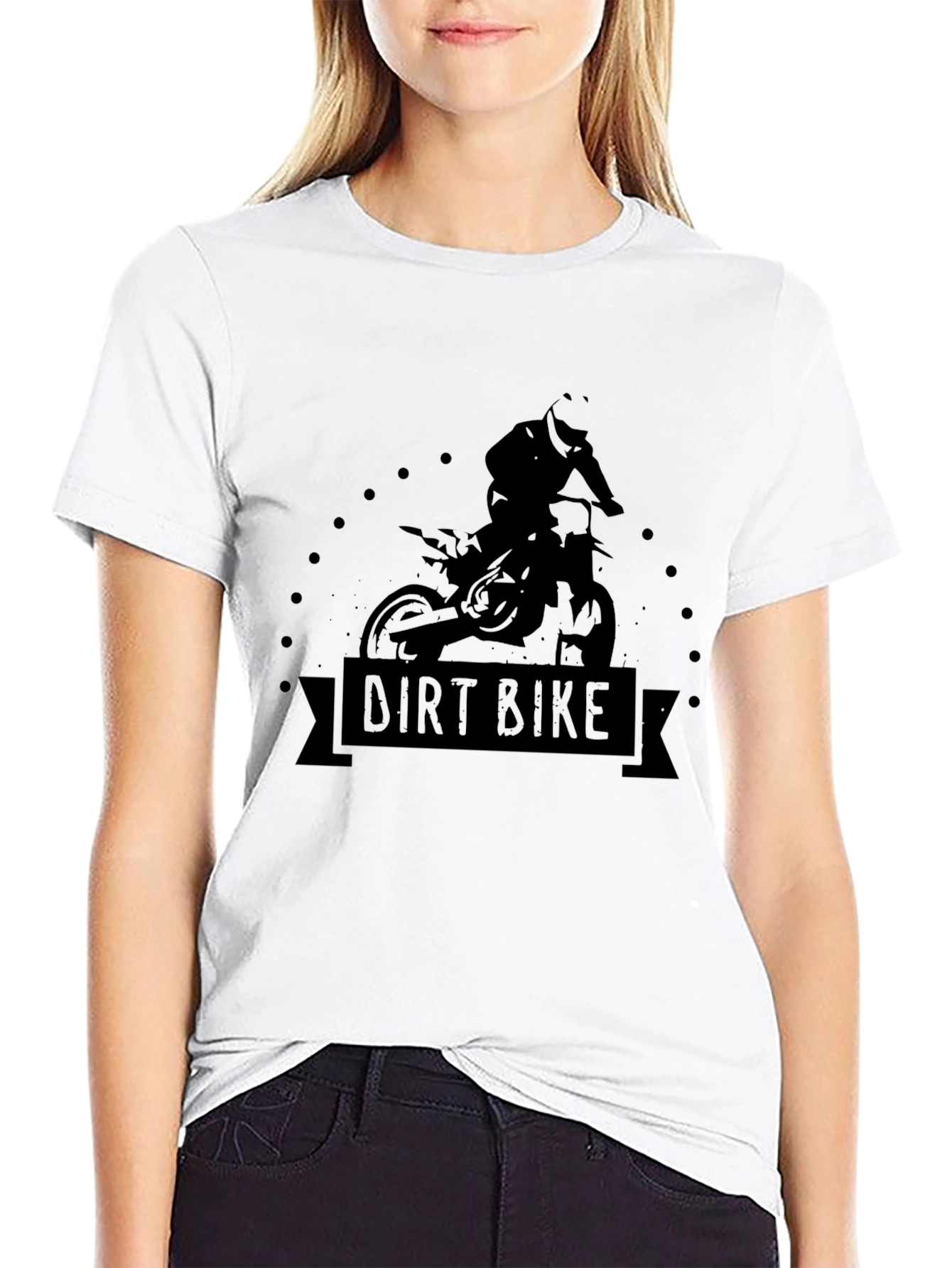 Dirt Bike Rider Graphic T-Shirt - Black