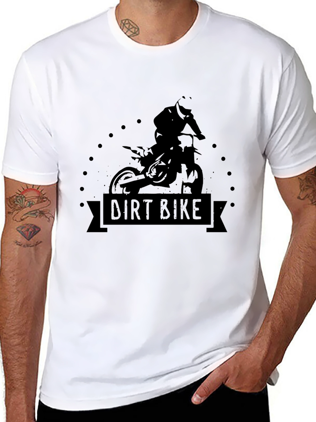 Dirt Bike Rider Graphic T-Shirt - Black
