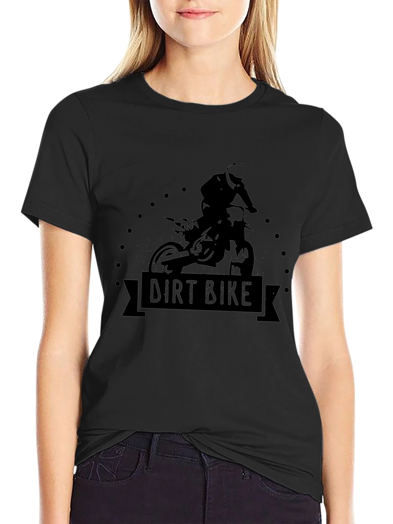 Dirt Bike Rider Graphic T-Shirt - Black