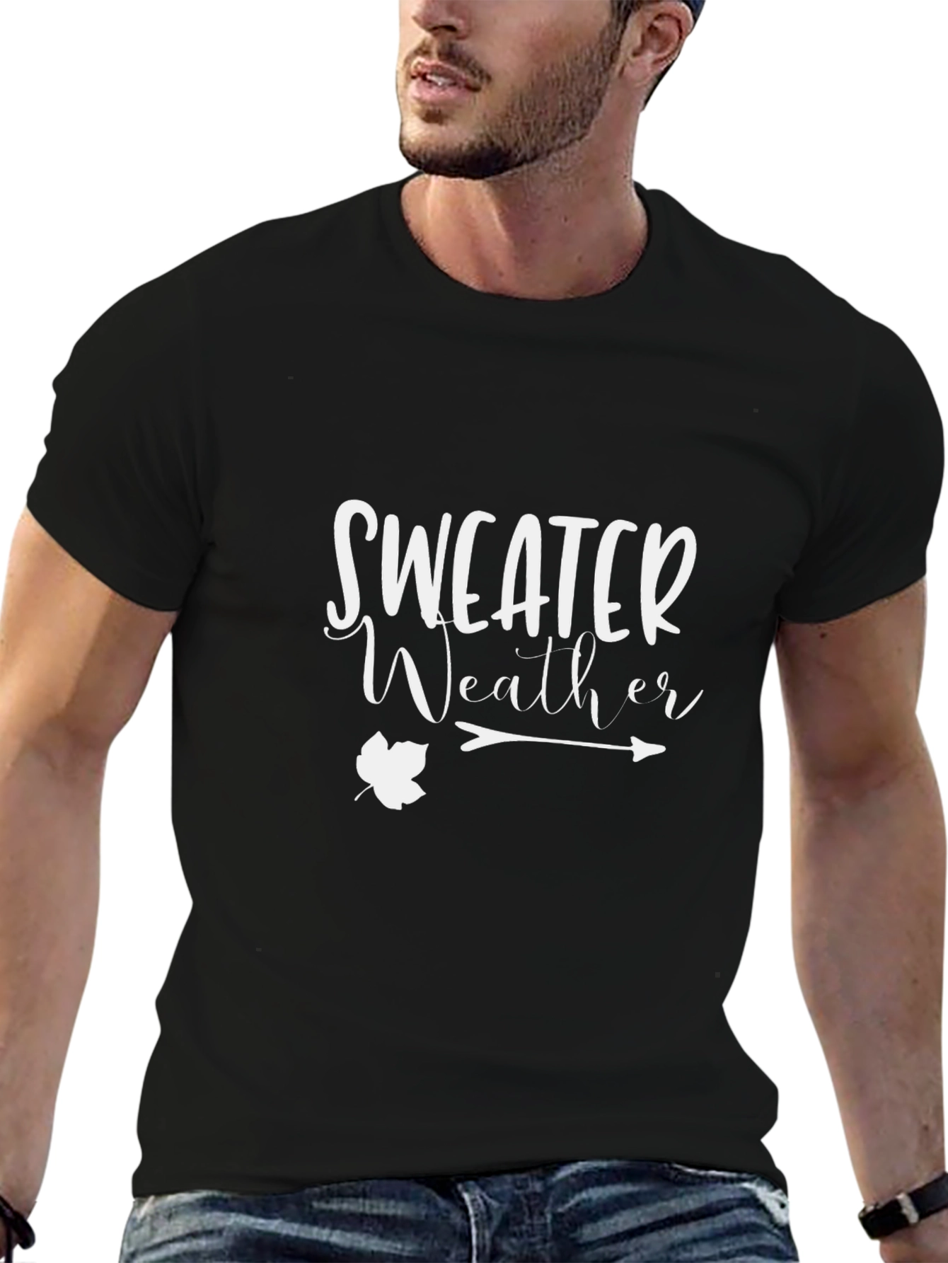 Sweater Weather Graphic Tee - Black