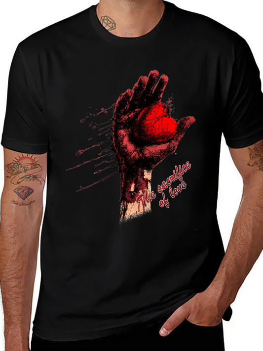 Sacrifice of Love Graphic Tee - Heart in Hand