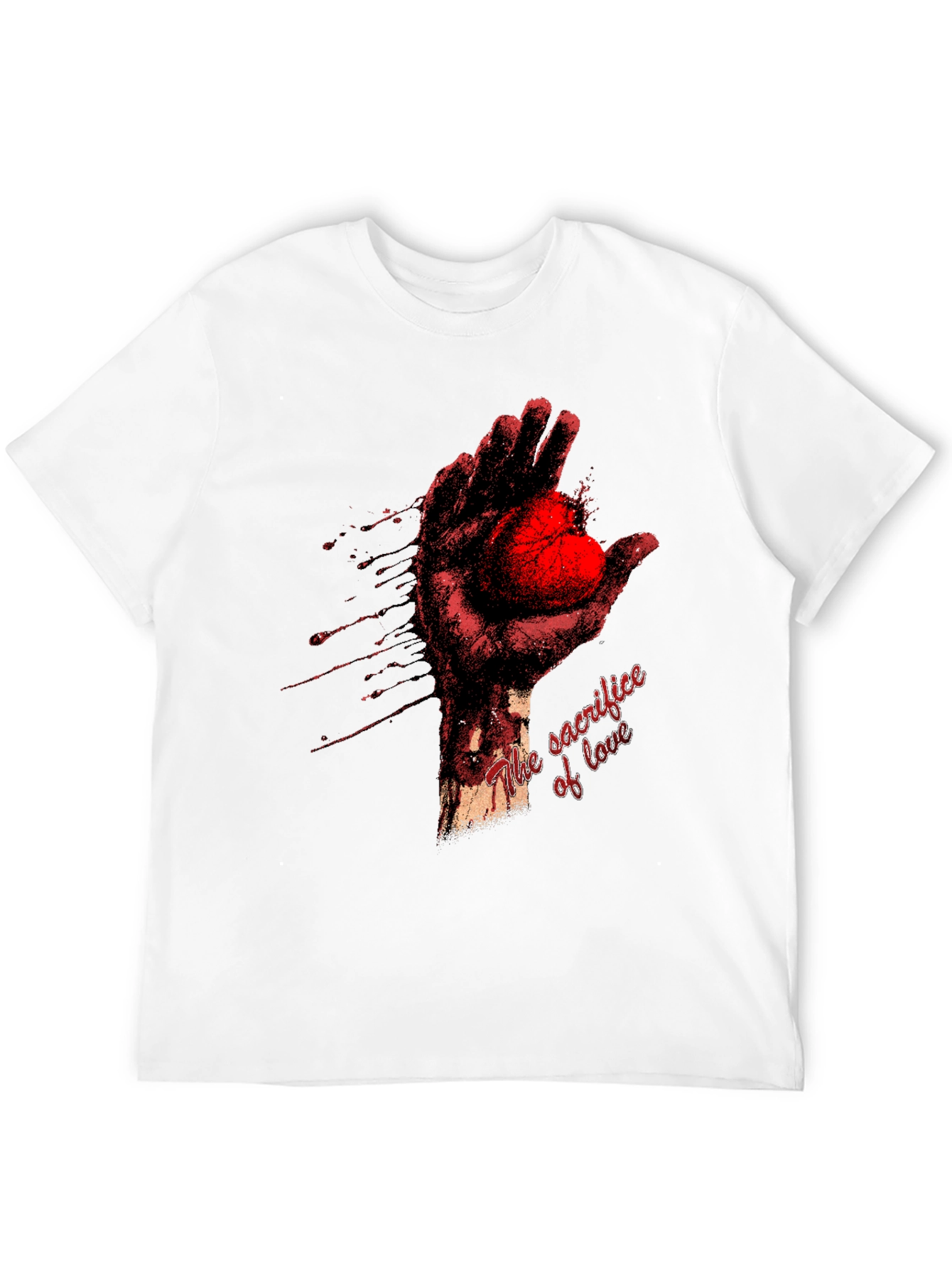 Sacrifice of Love Graphic Tee - Heart in Hand