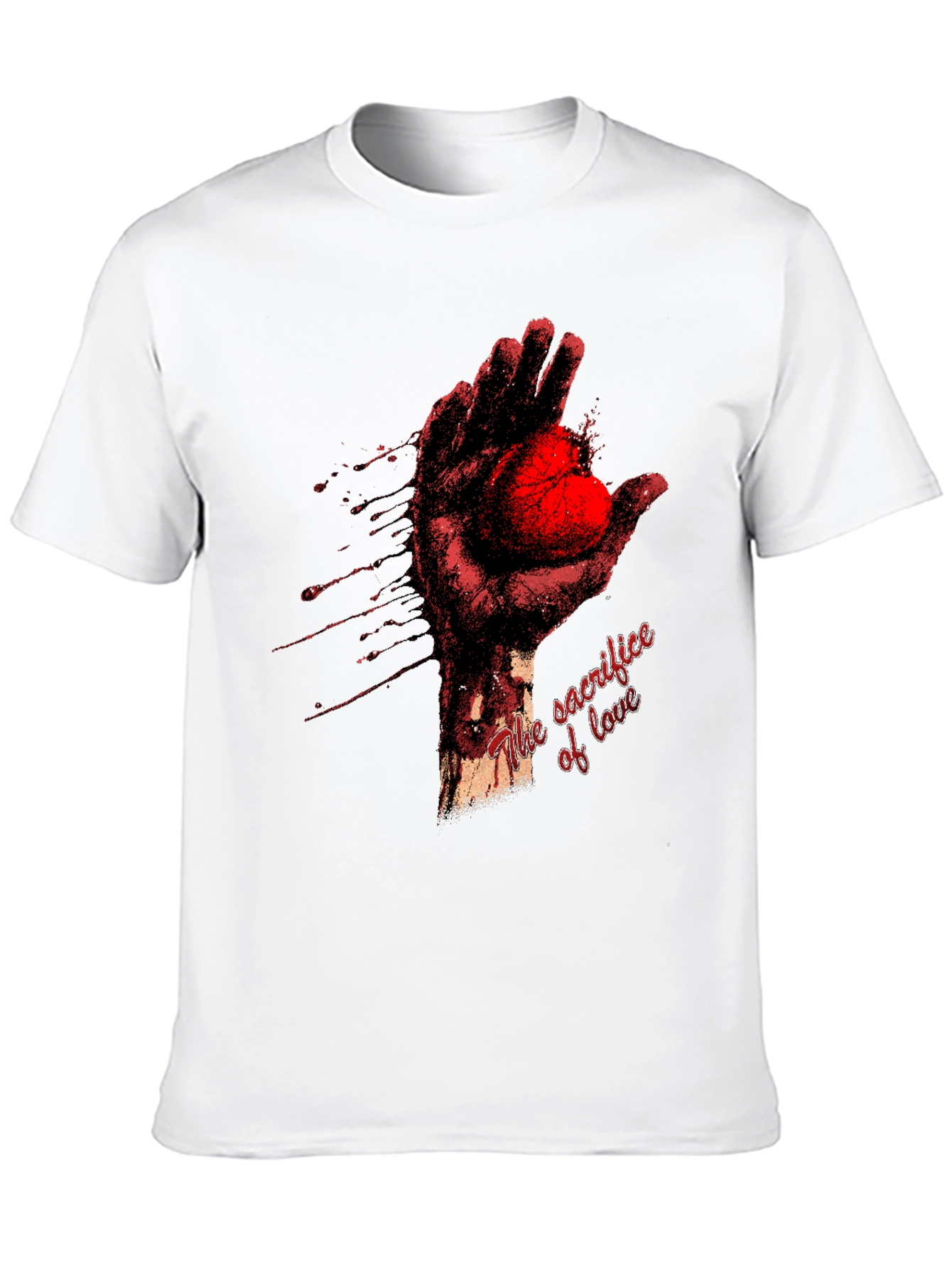 Sacrifice of Love Graphic Tee - Heart in Hand