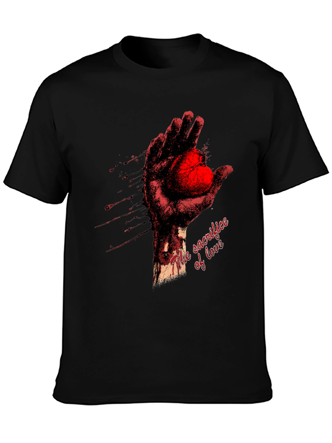 Sacrifice of Love Graphic Tee - Heart in Hand